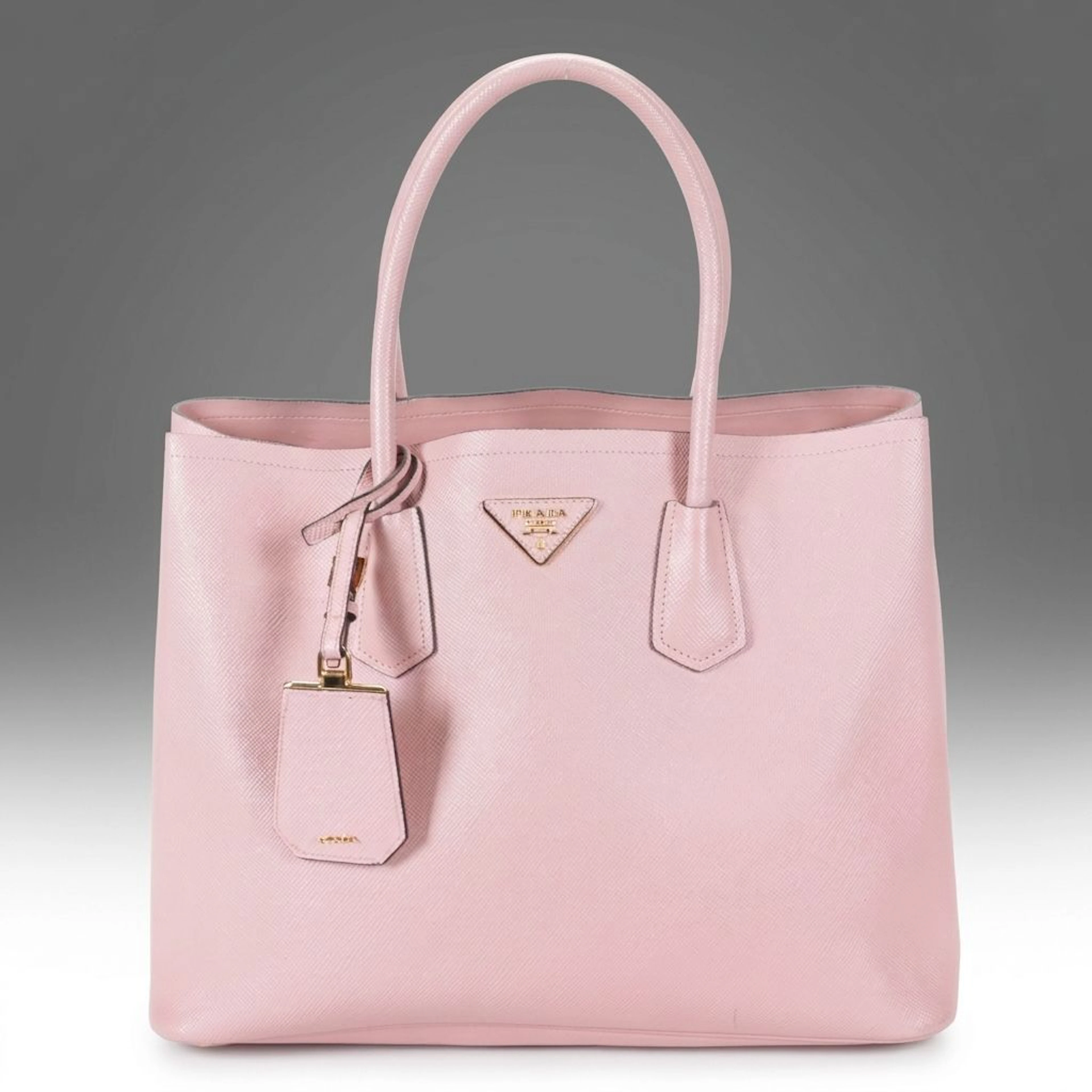Prada Shopping Tote in Pink Saffiano Leather