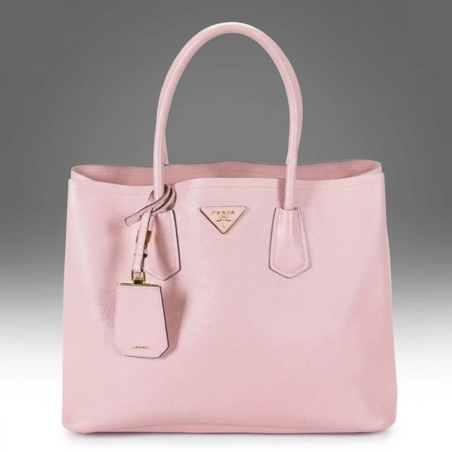 Prada Shopping Tote in Pink Saffiano Leather