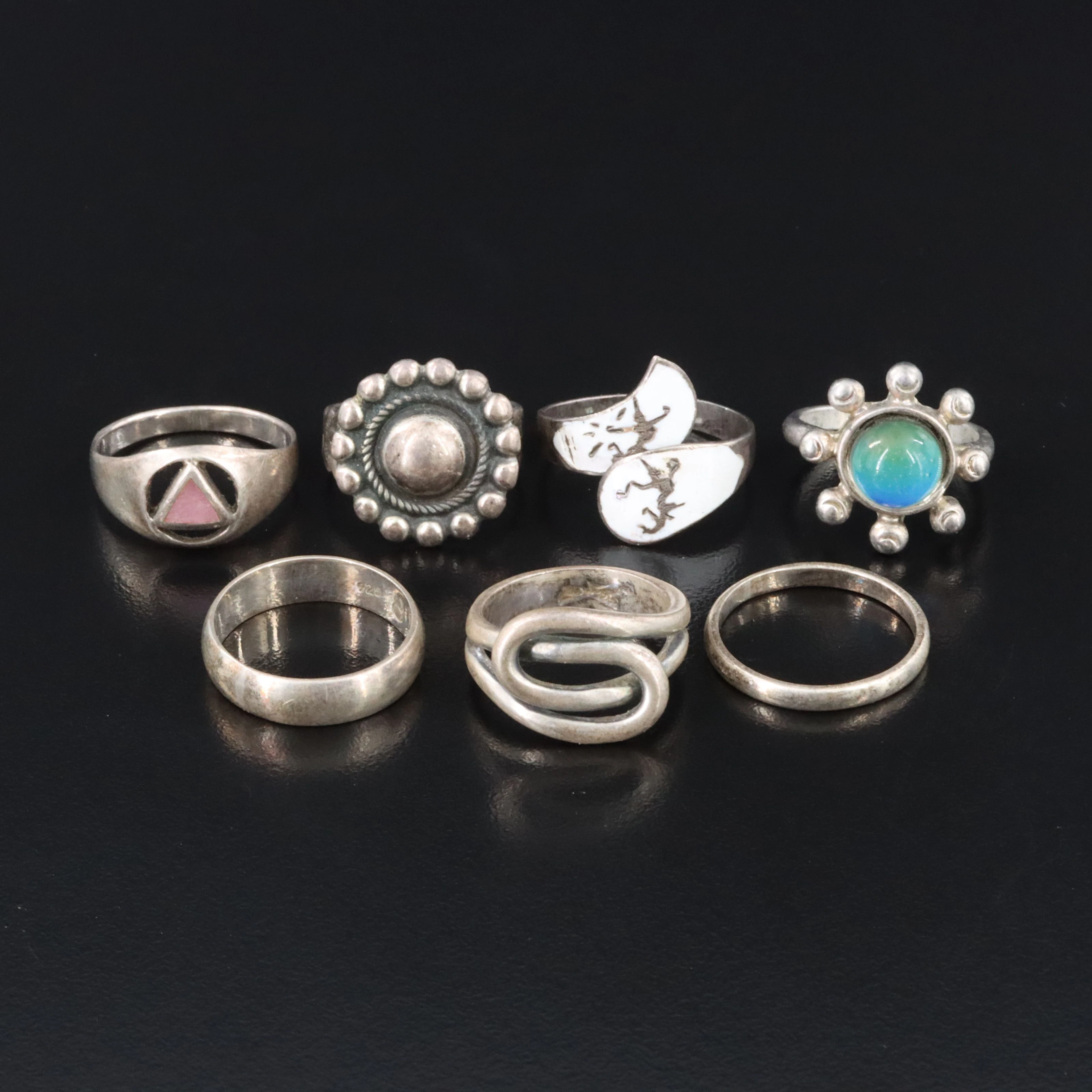 Sterling, Siam and Enamel Featured in Ring Collection