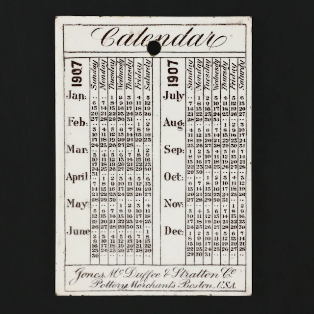 Jones, McDuffee & Stratton Co. "Harvard Stadium" Calendar Tile, 1907