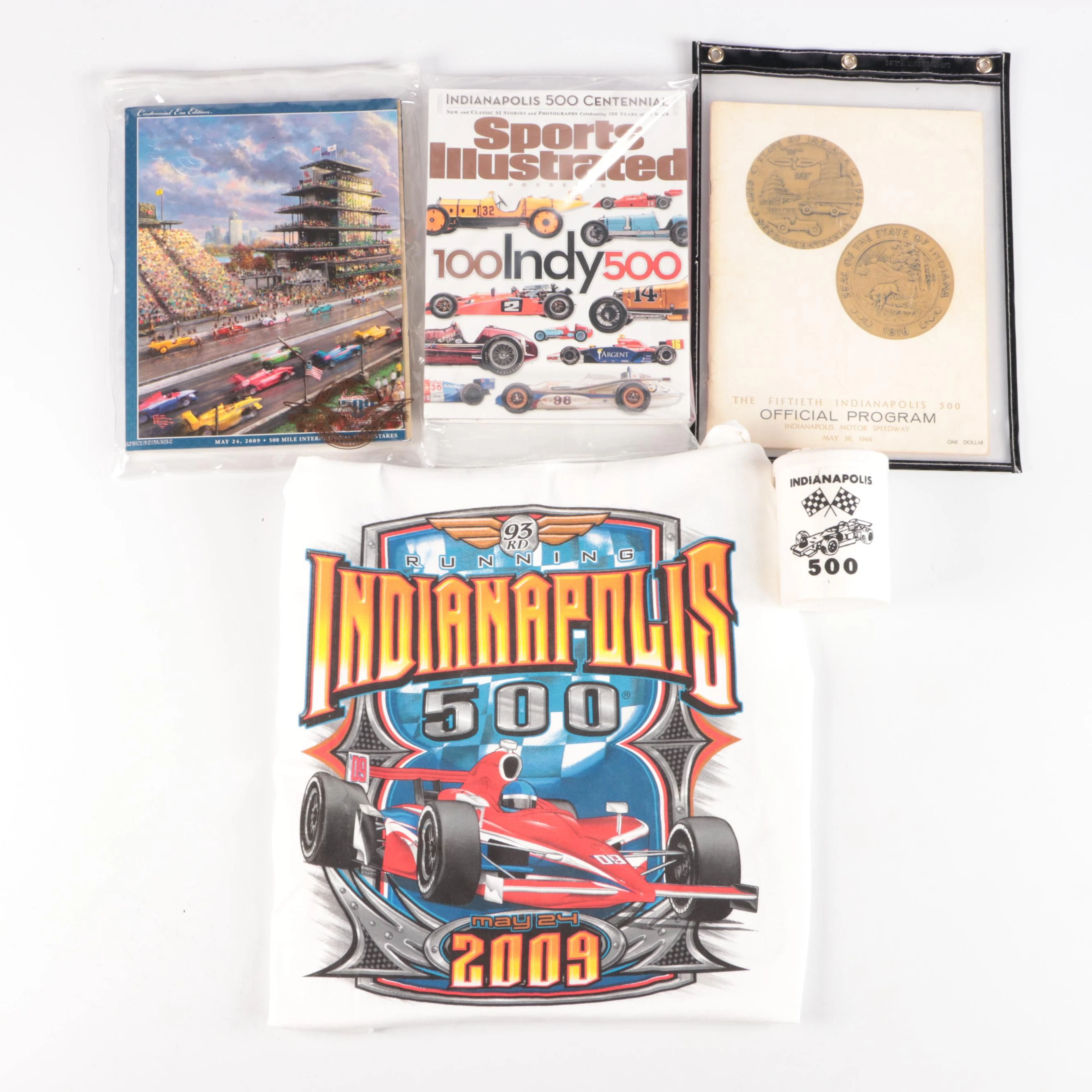 Indianapolis 500 50th & 93rd Programs, Shirt, & "Sports Illustrated" Centennial