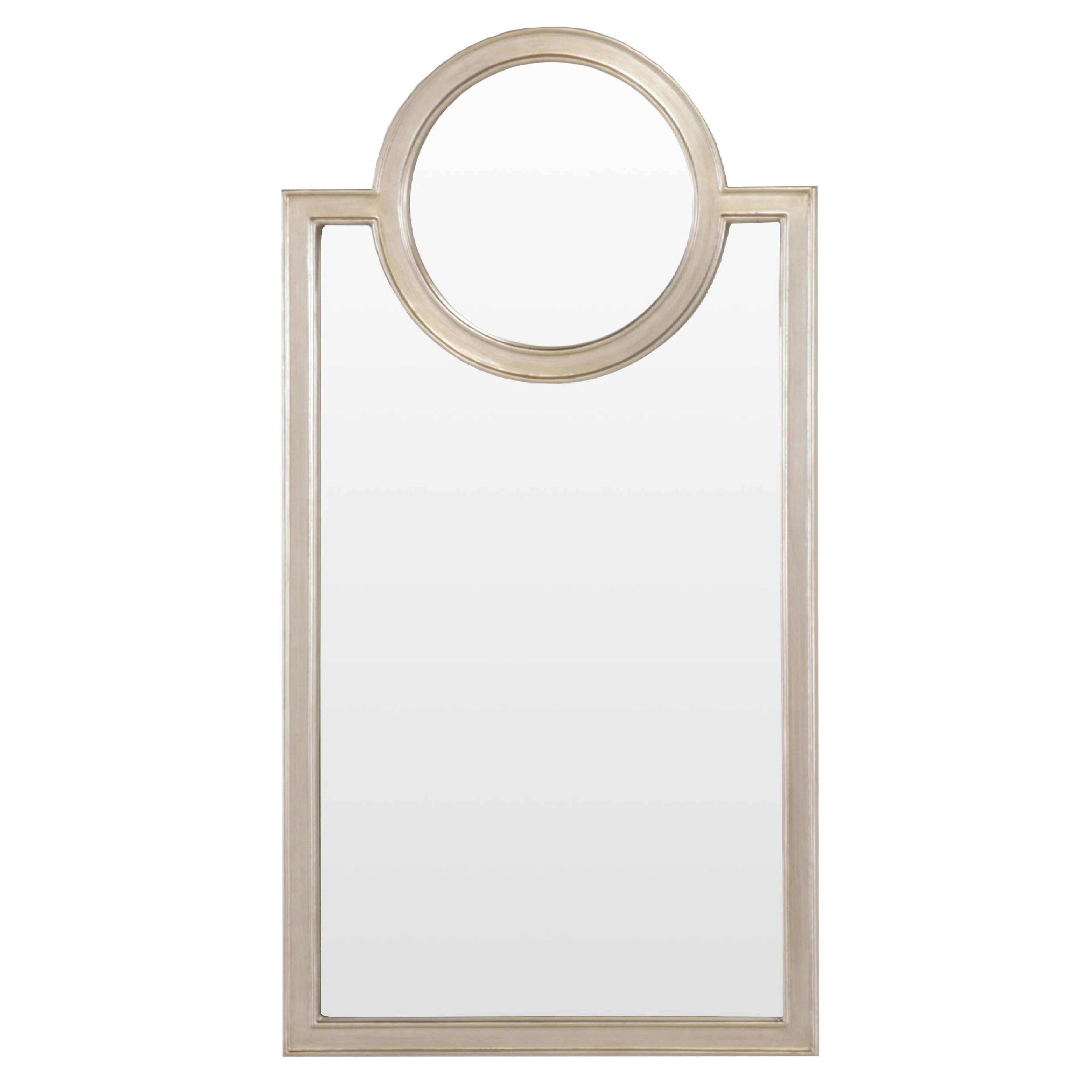 Minimalist Silver Painted Wall Mirror