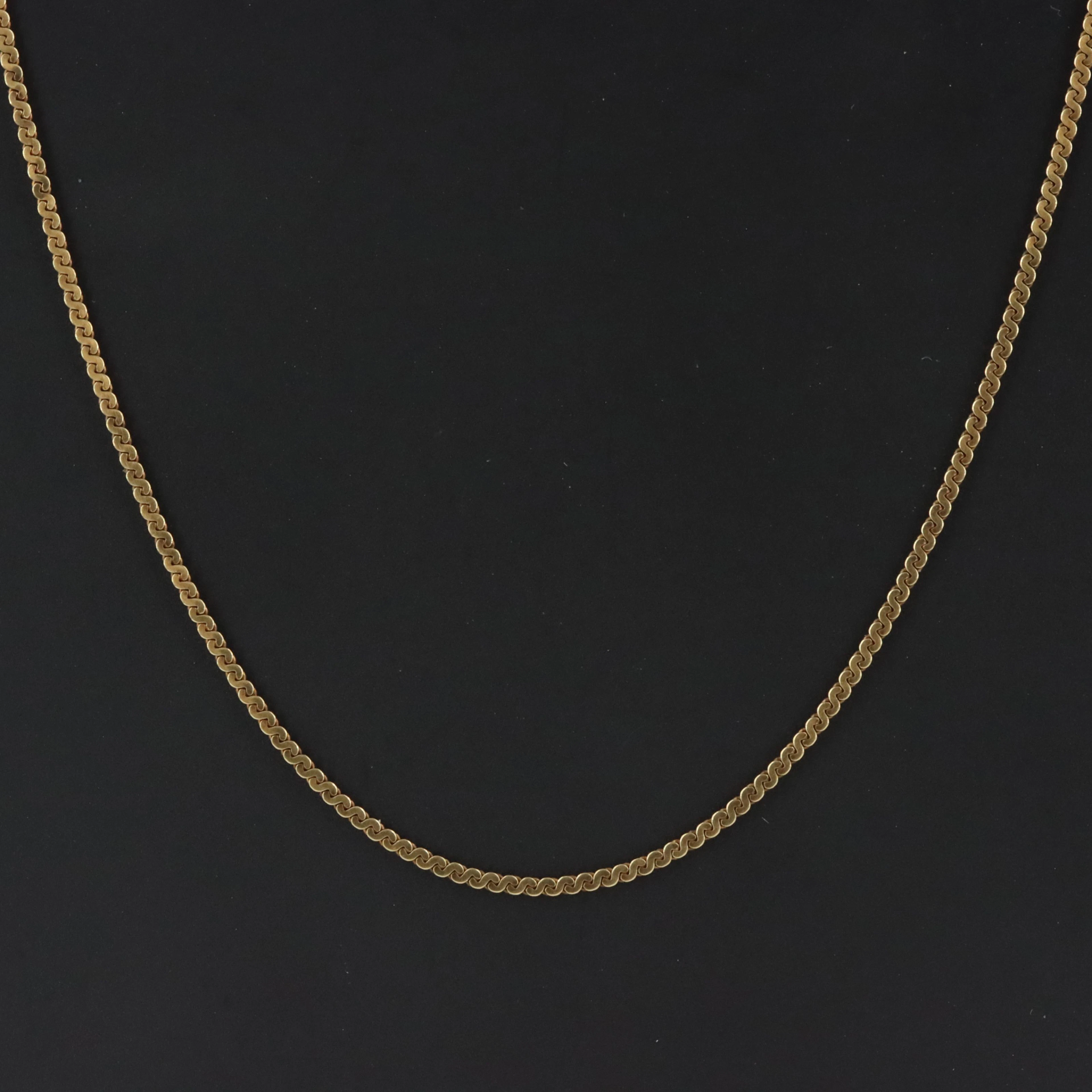 Italian 14K Serpentine Chain Necklace