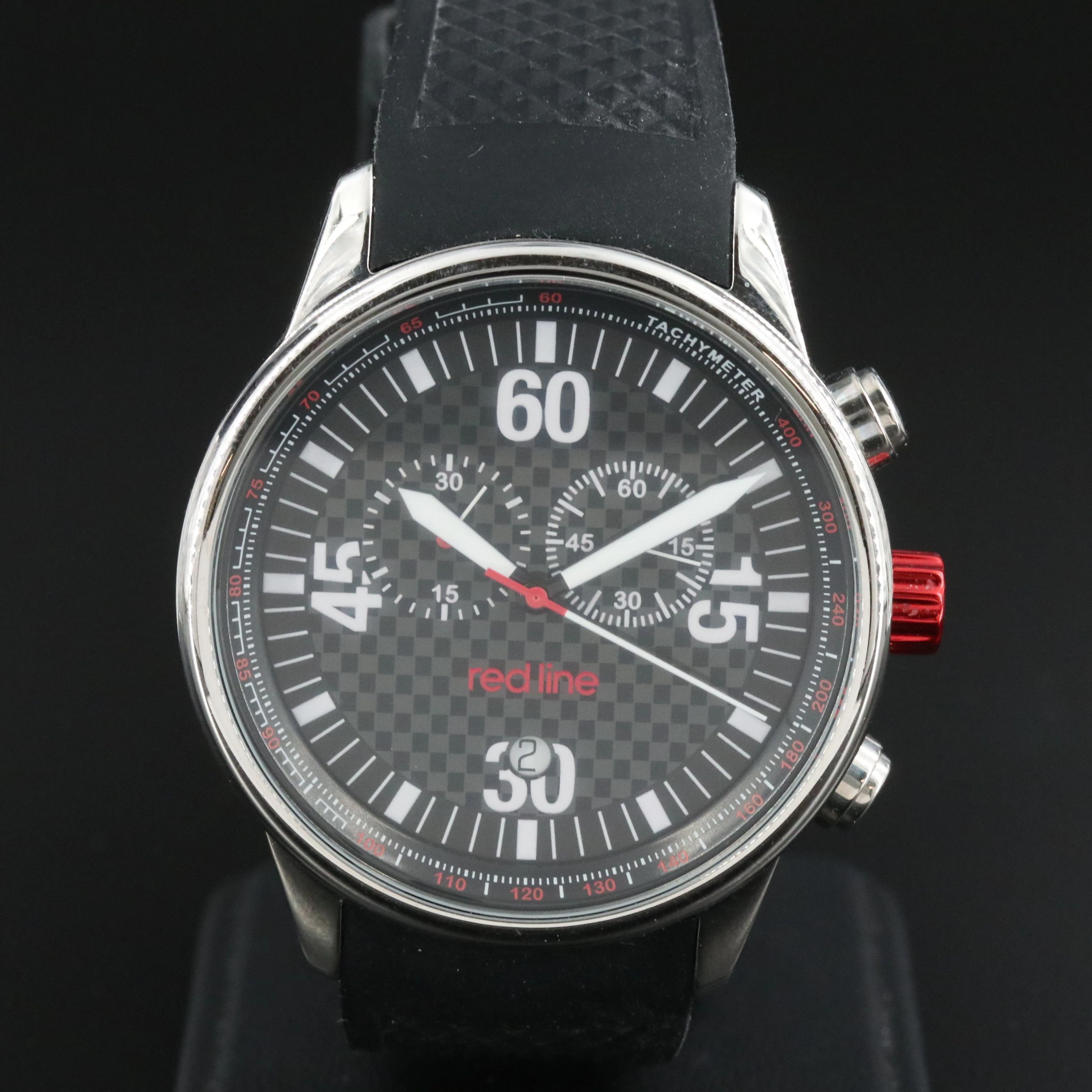 Red Line Chronograph Stainless Steel Quartz Watch