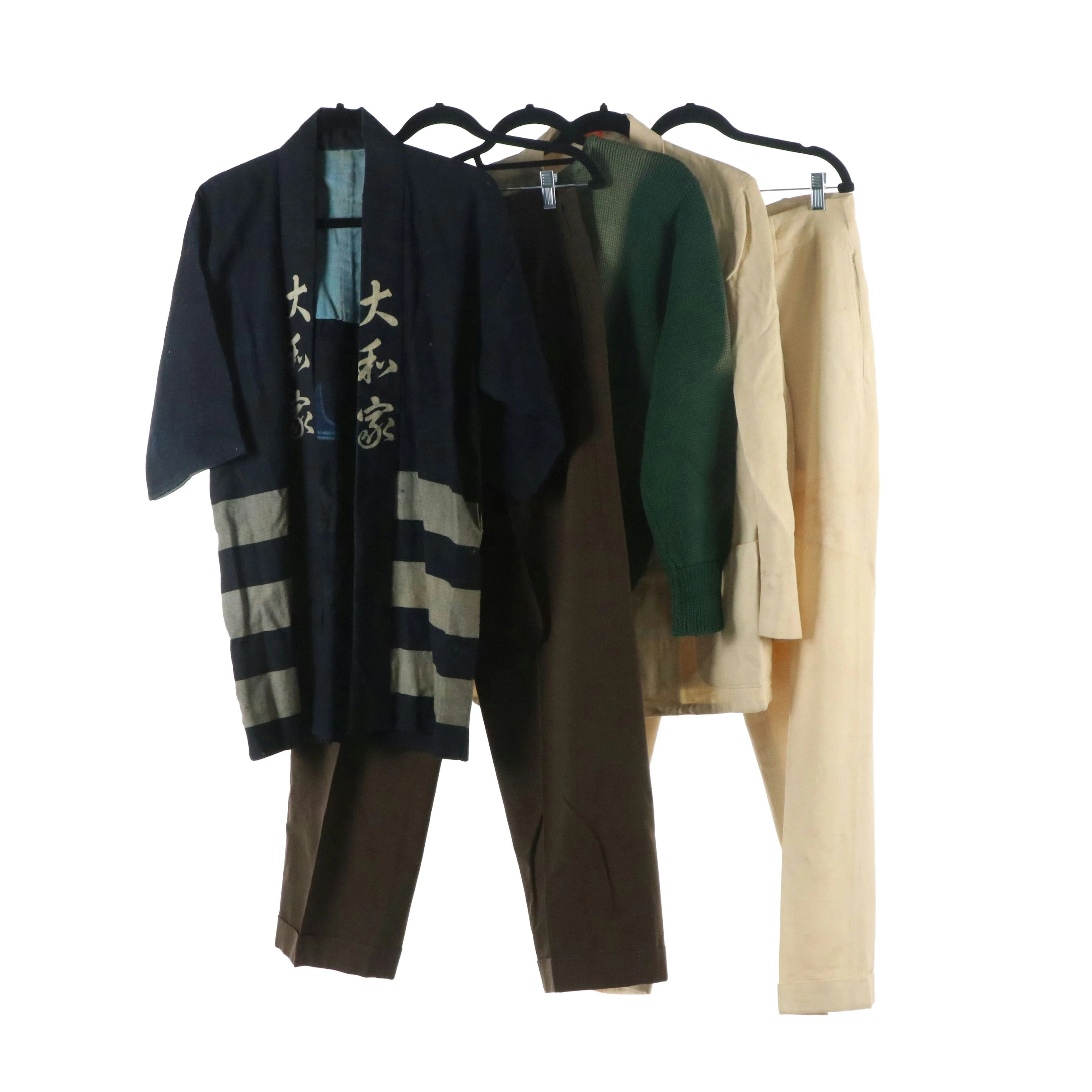 Men's Vintage Palm Beach Casual Suit Set, Other Wool Crewneck Sweater and More