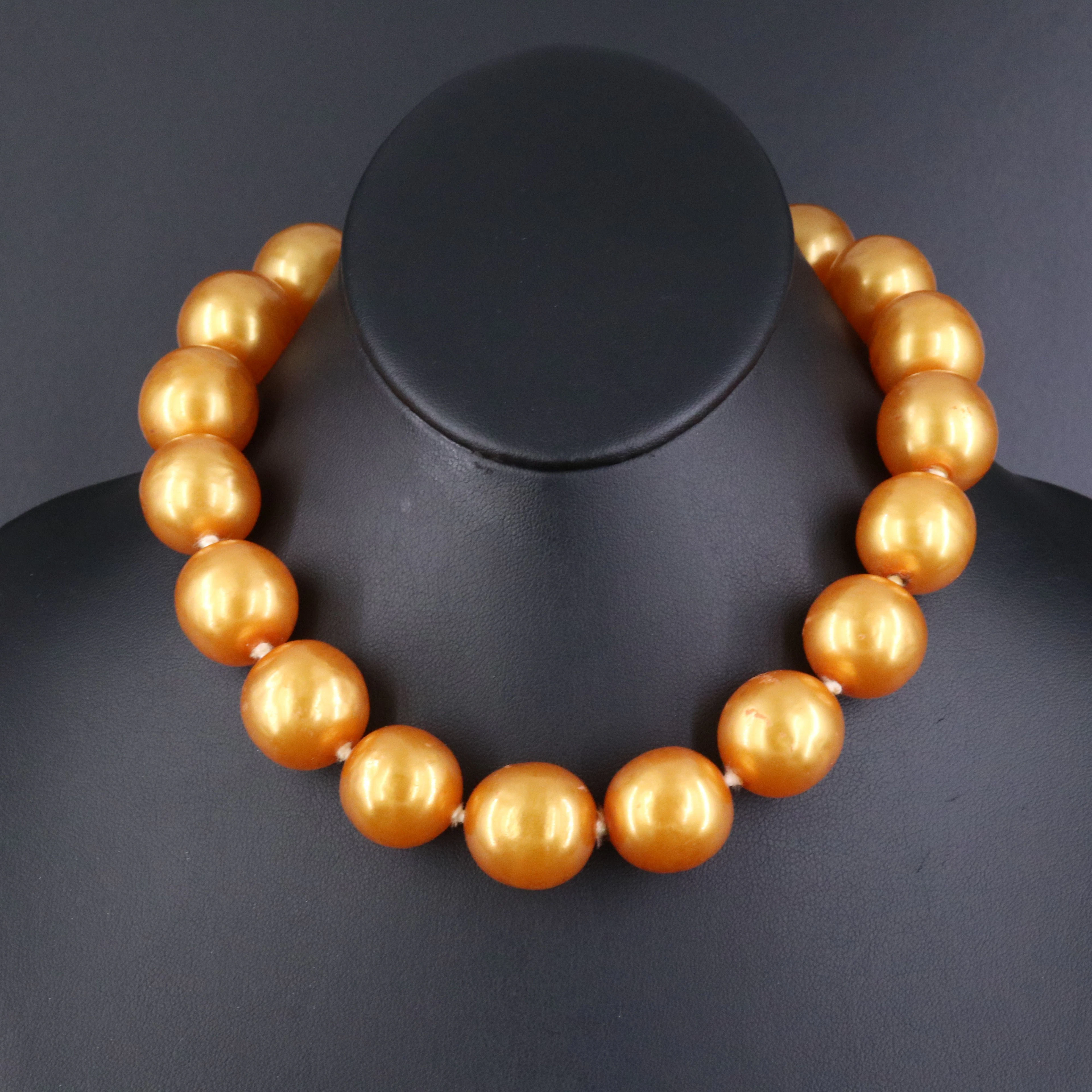 Chanel Oversized Glass Pearl Necklace, 1988