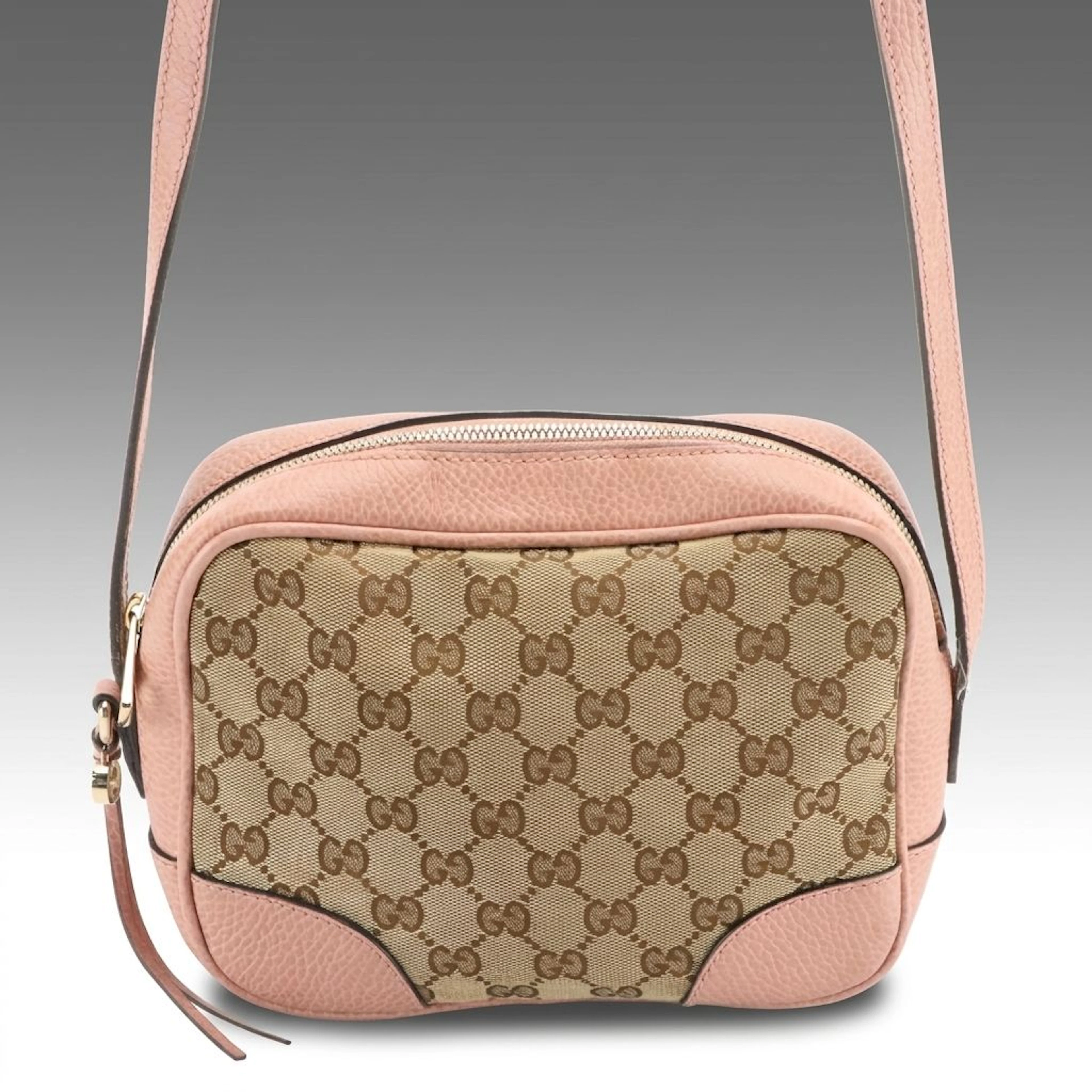 Gucci GG Jacquard Canvas and Calfskin Grain Leather Crossbody Bag