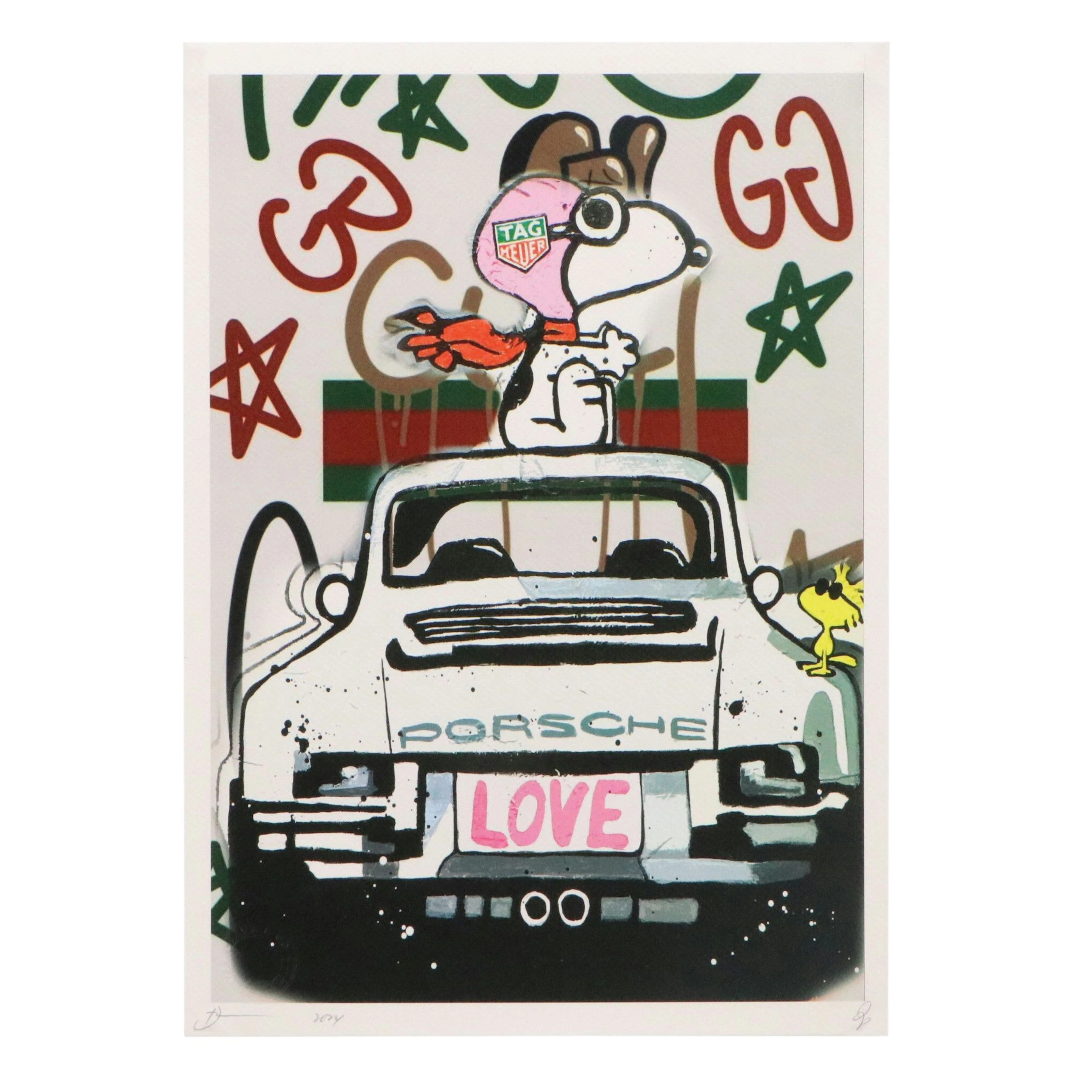 Death NYC Pop Art Offset Lithograph Patrick Cornée x Peanuts x Gucci, 2024