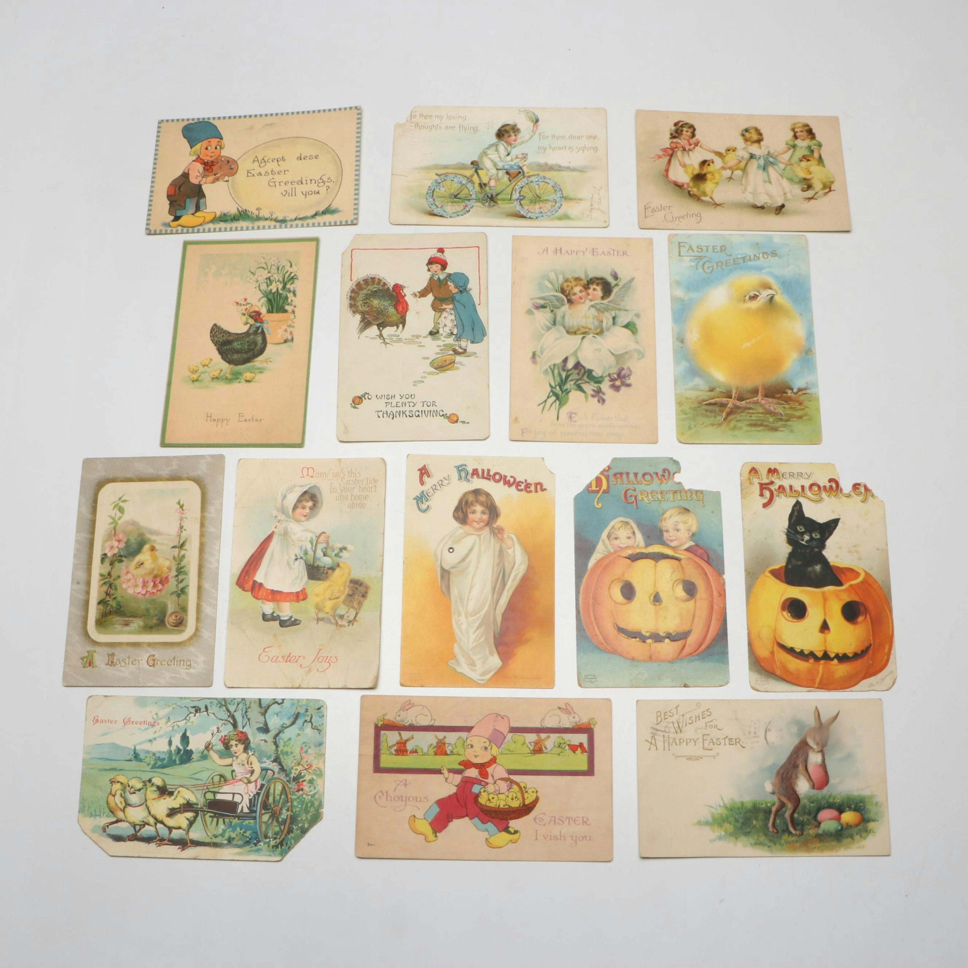 Easter, Halloween, Thanksgiving and More Postcards, Early 20th Century