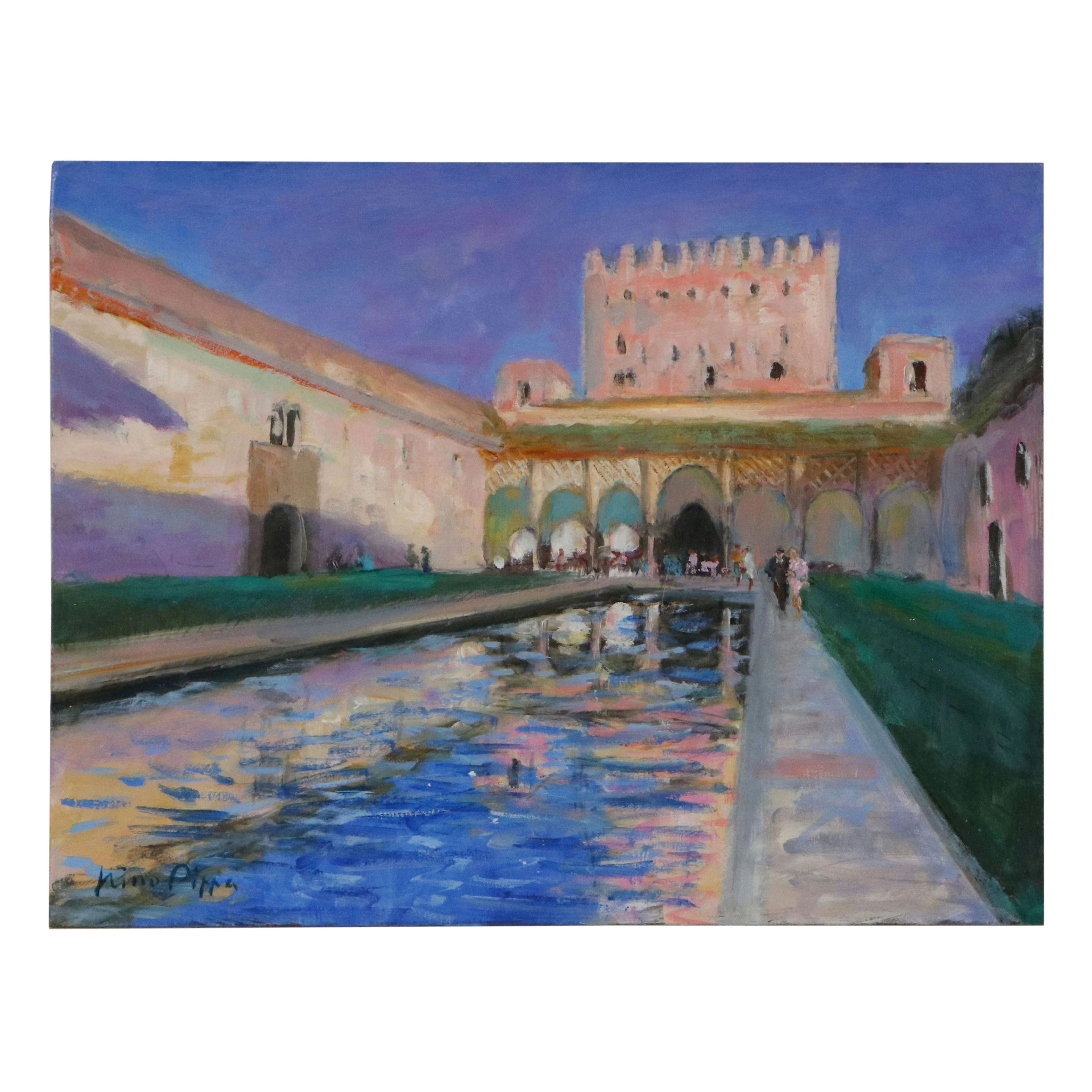 Nino Pippa Oil Painting "Spain - Recuerdos de Alhambra," 2021