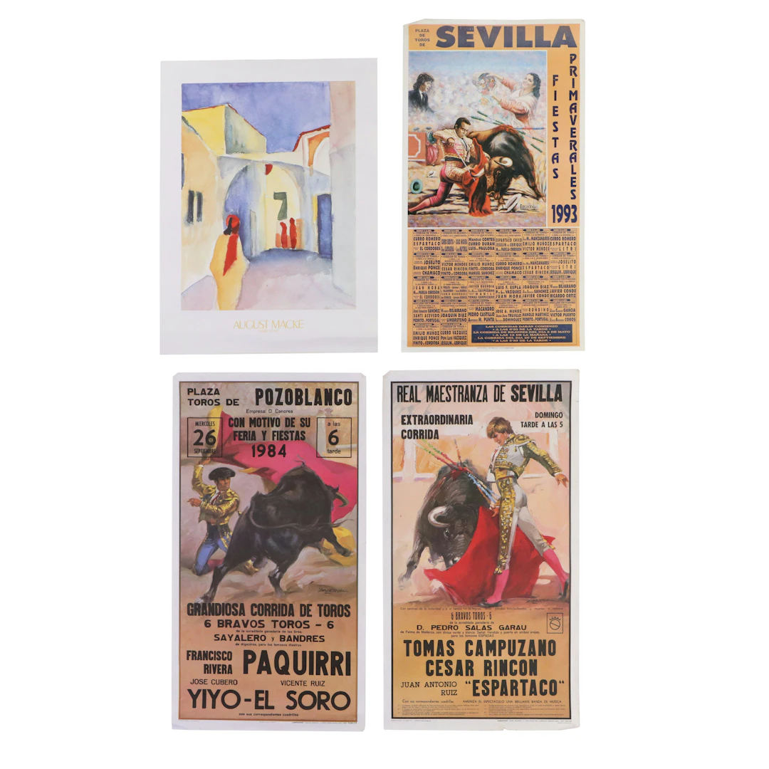 Spanish Bullfighting Advertisement Posters, Circa 1990s; More