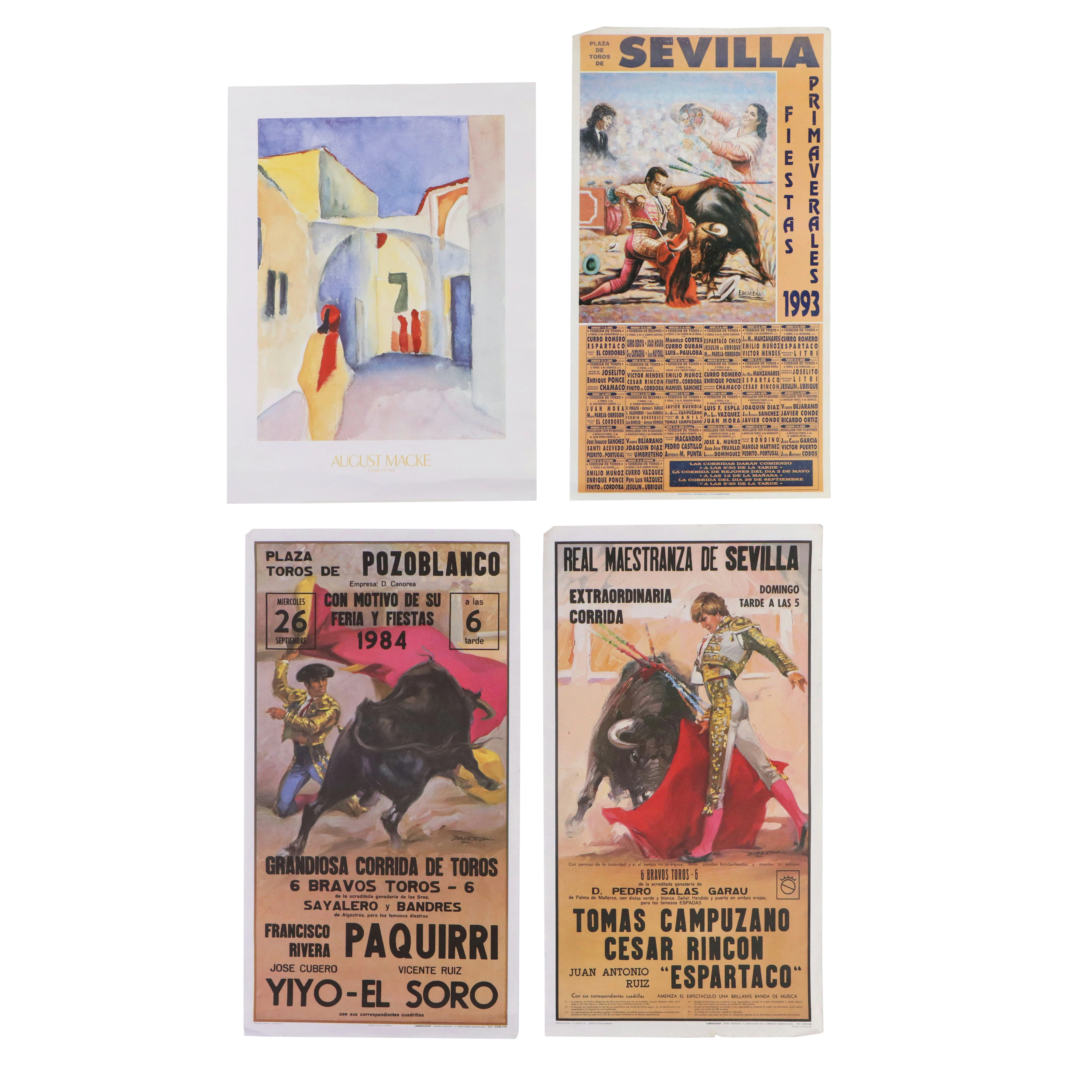 Spanish Bullfighting Advertisement Posters, Circa 1990s; More