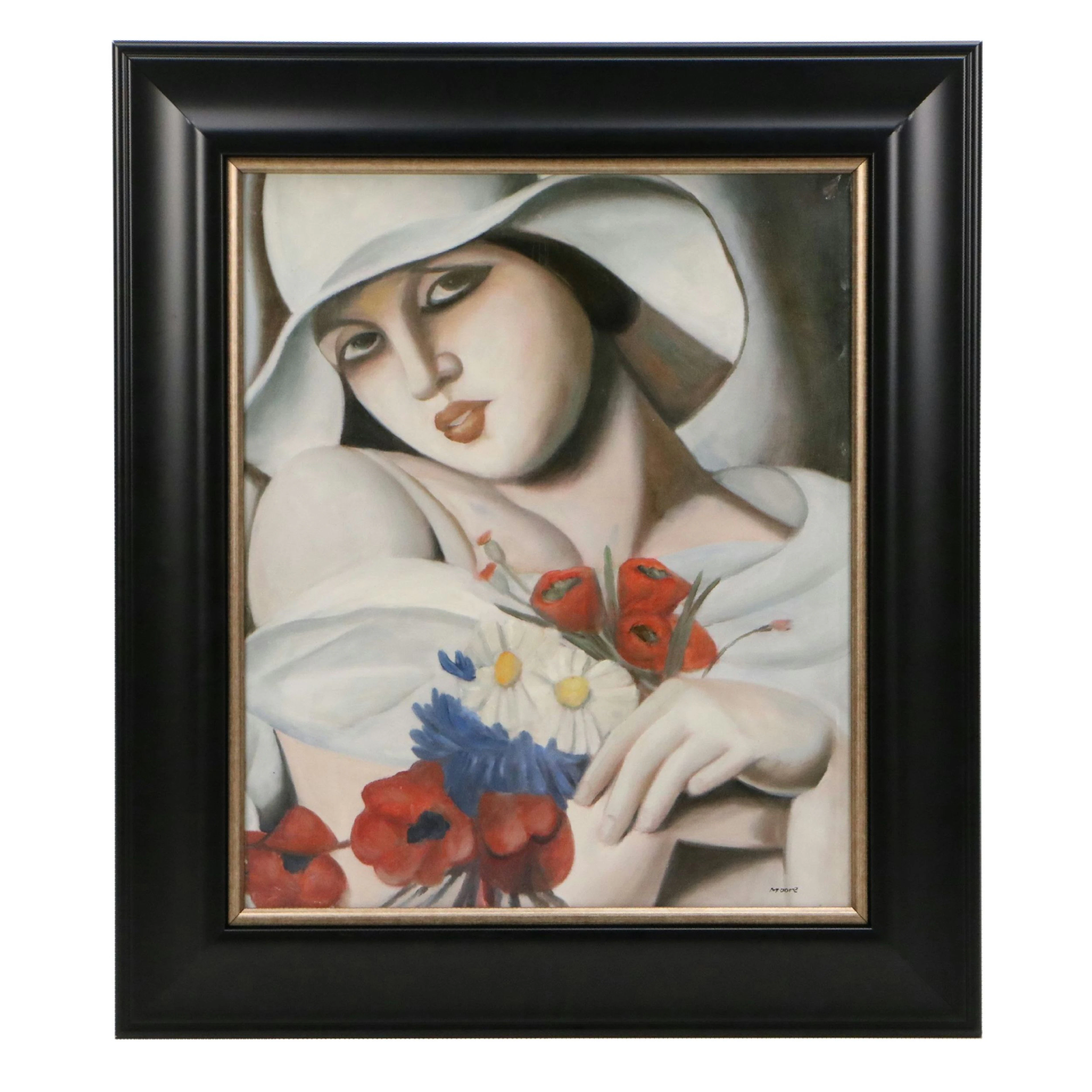 Oil Painting After Tamara de Lempicka "High Summer," 21st Century