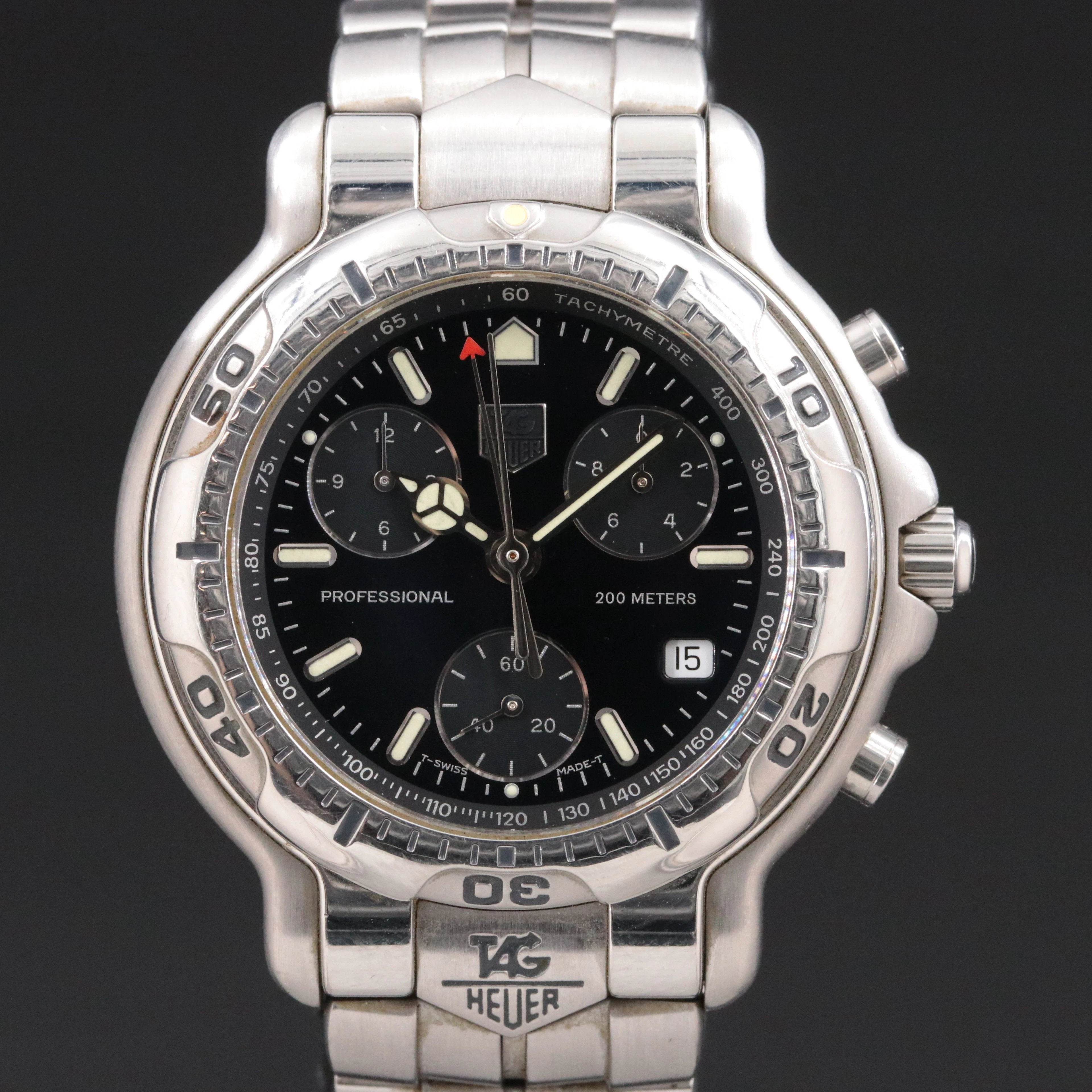TAG Heuer 6000 Series Professional Chronograph Swiss Quartz Watch #CH1113