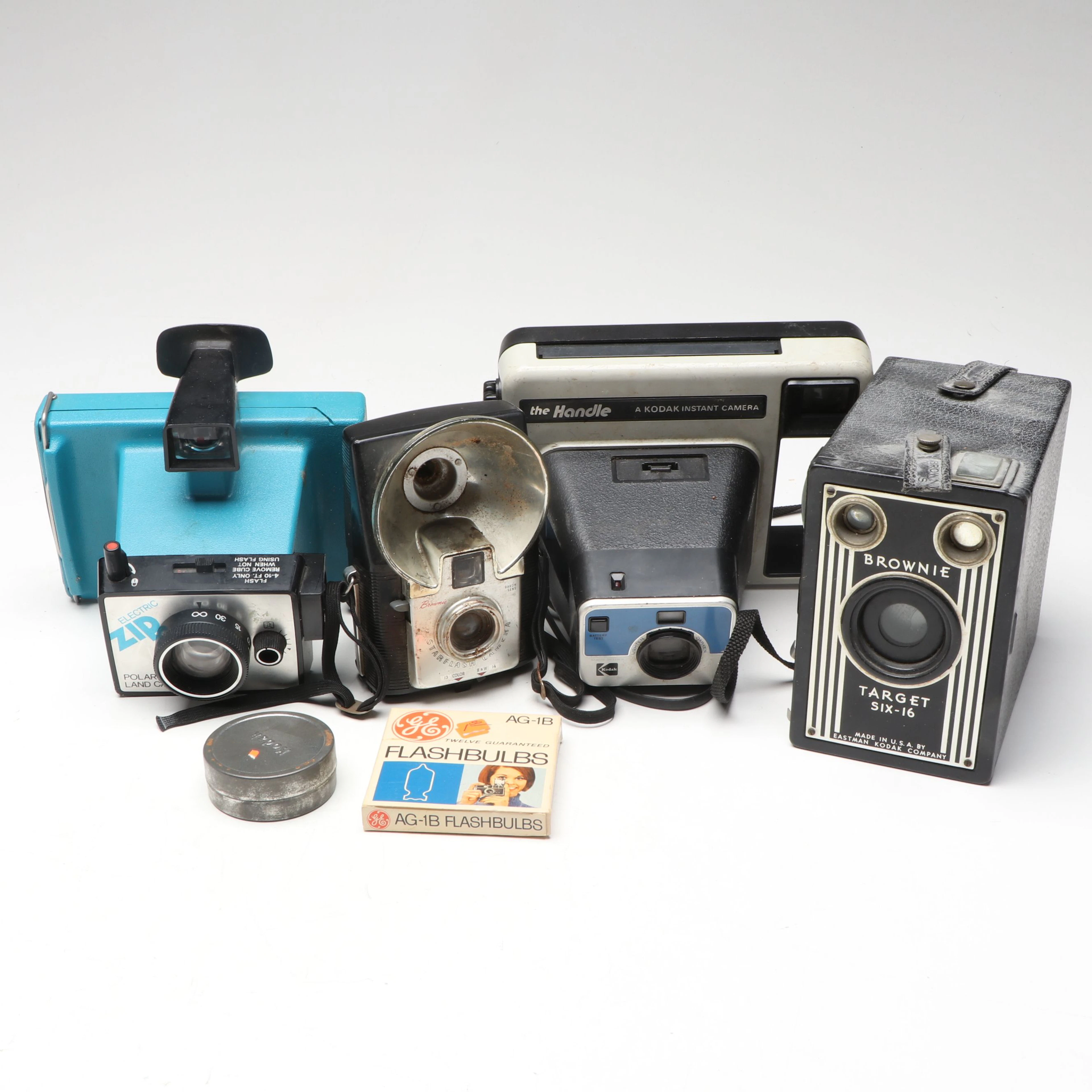 Kodak Brownie Target Six-16 Box Camera with Vintage Instant Cameras and More