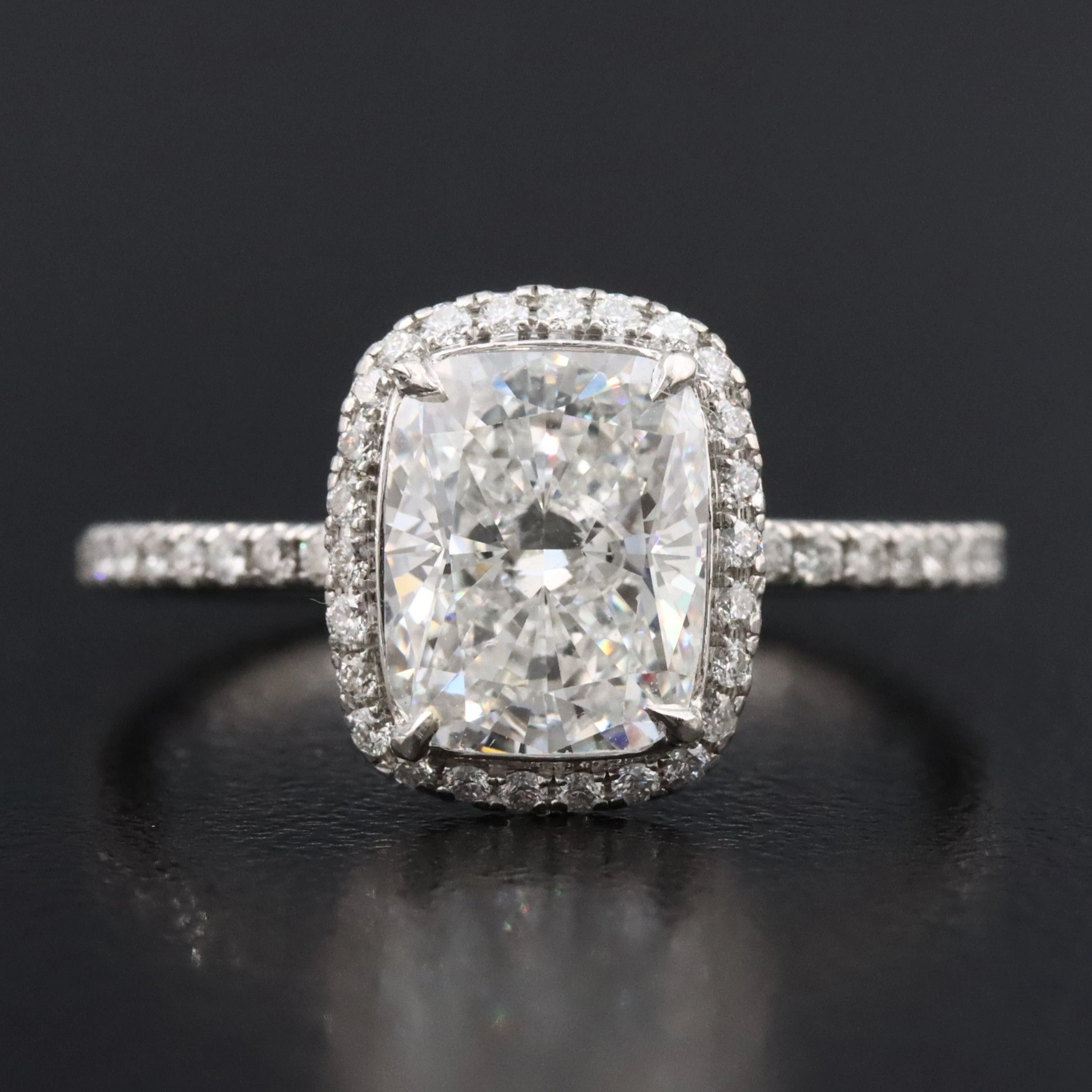 Harry Winston "The One" Platinum 2.55 CTW Micropavé Diamond Ring with GIA Cert