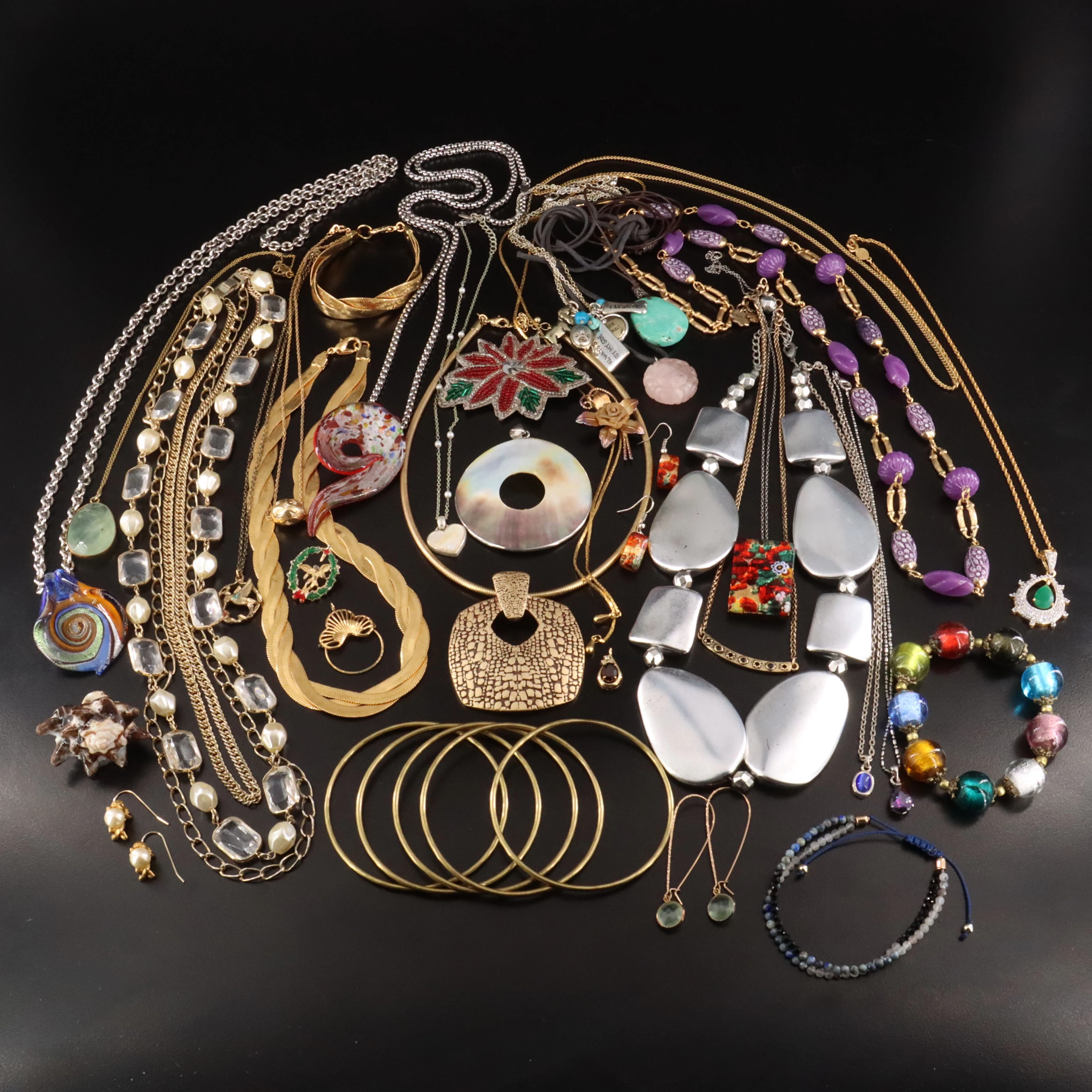 Art Glass, Turquoise and Sodalite Featured in Jewelry Collection