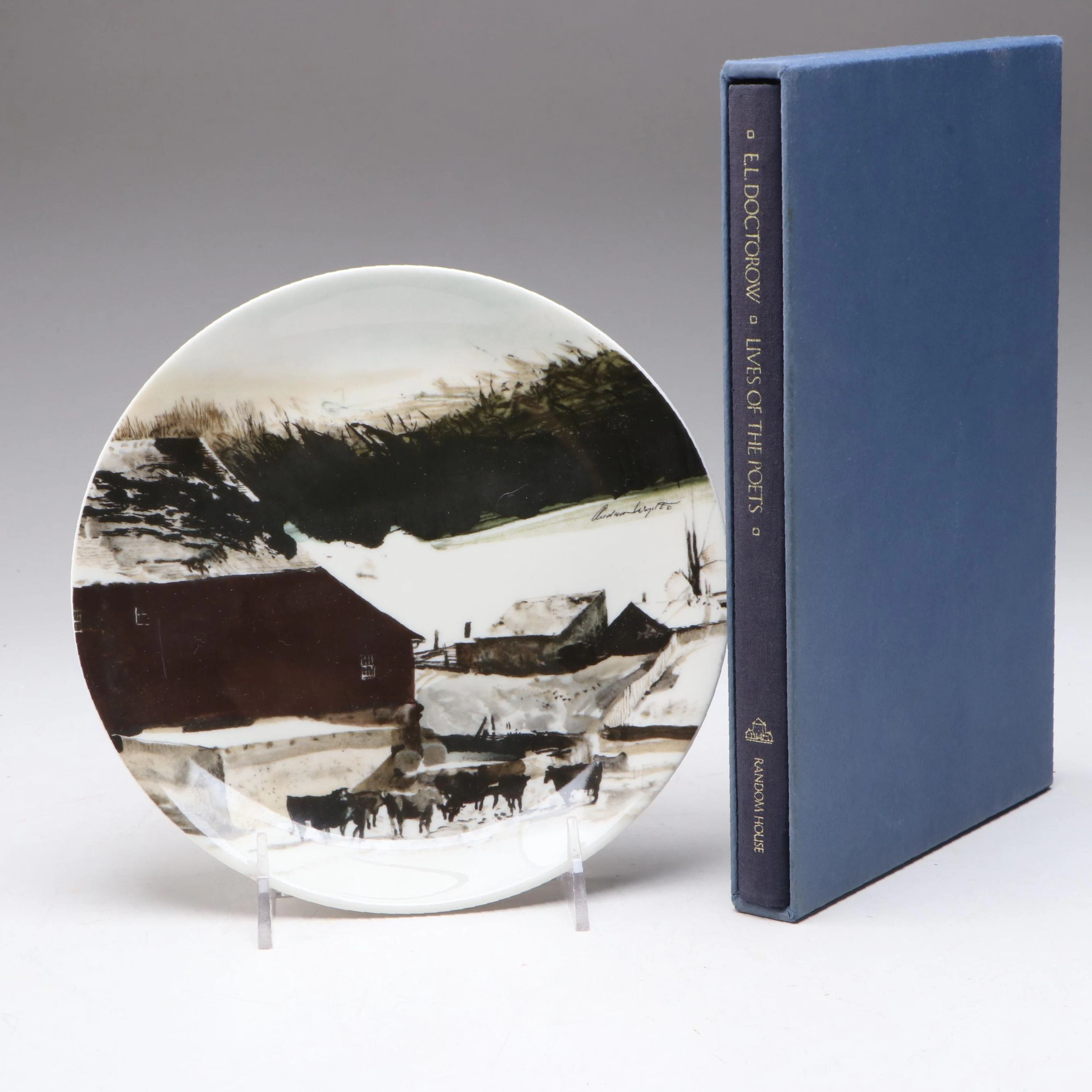 First Edition "Lives of the Poets" by E. L. Doctorow with Andrew Wyeth Plate