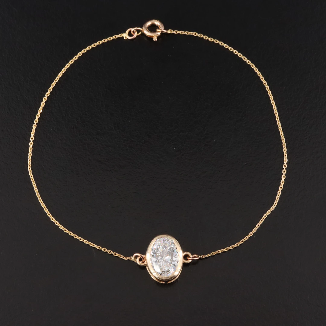 14K 1.47 CT Lab Grown Diamond Bracelet with IGI Report