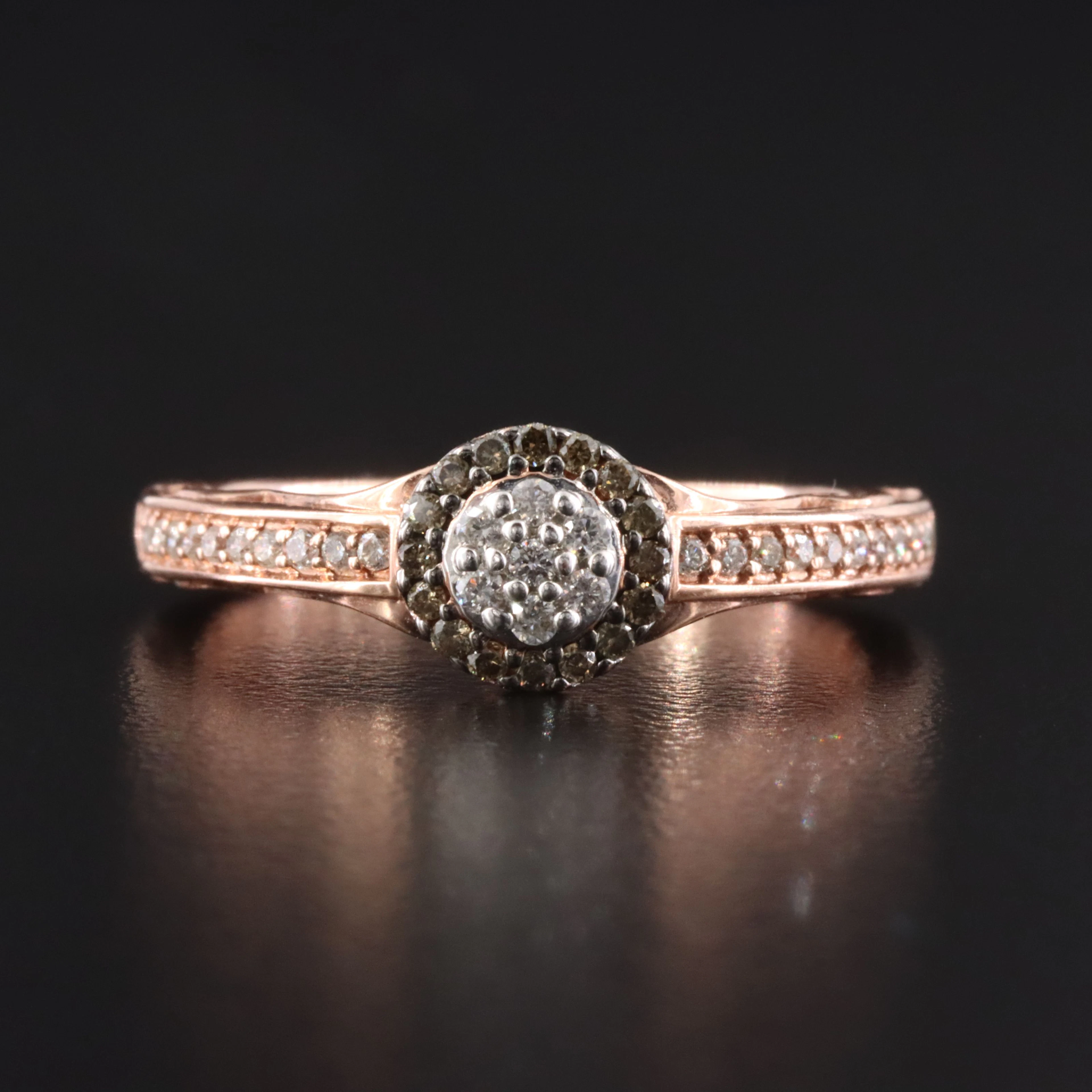 10K Rose Gold 0.27 CTW Diamond Ring