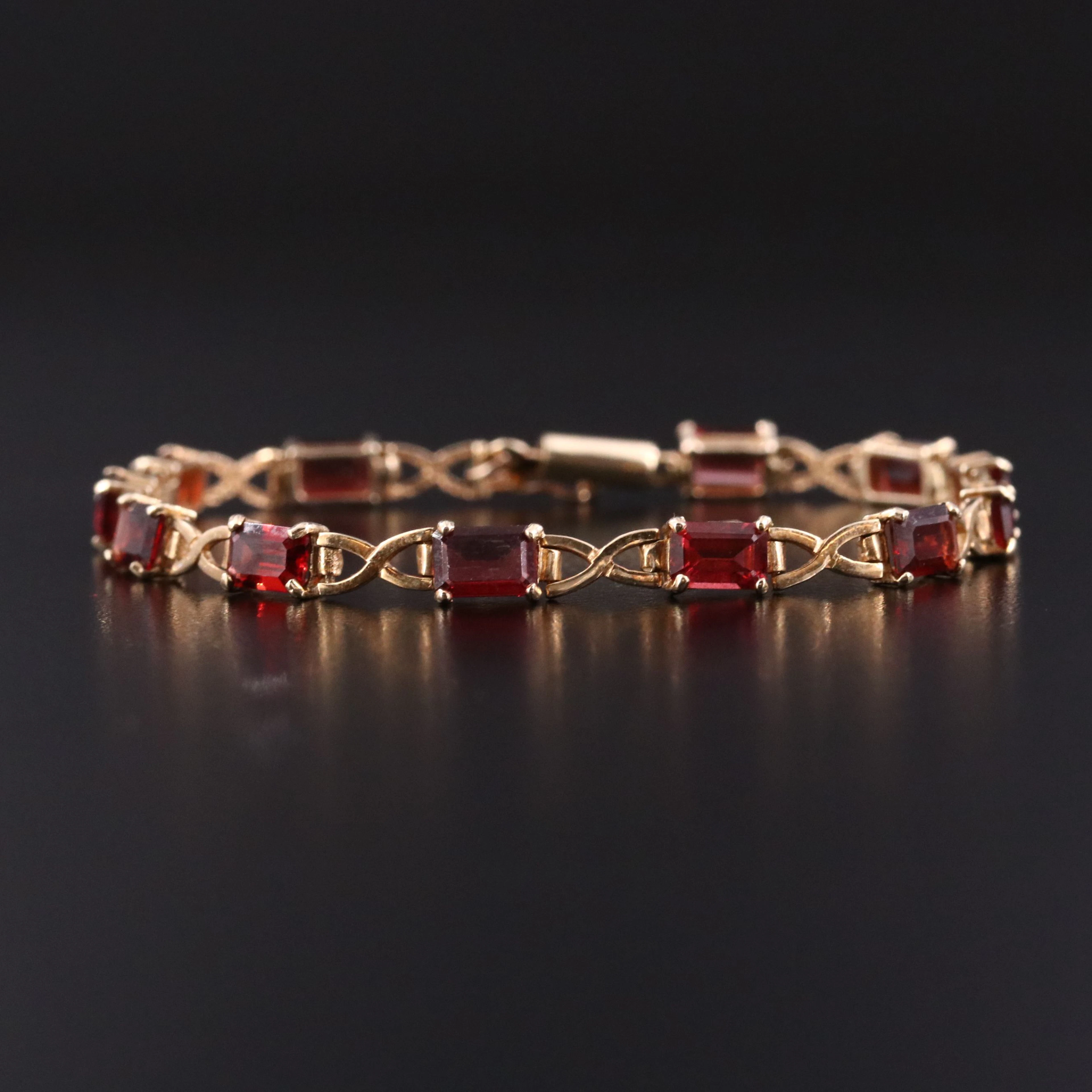 10K Garnet Bracelet