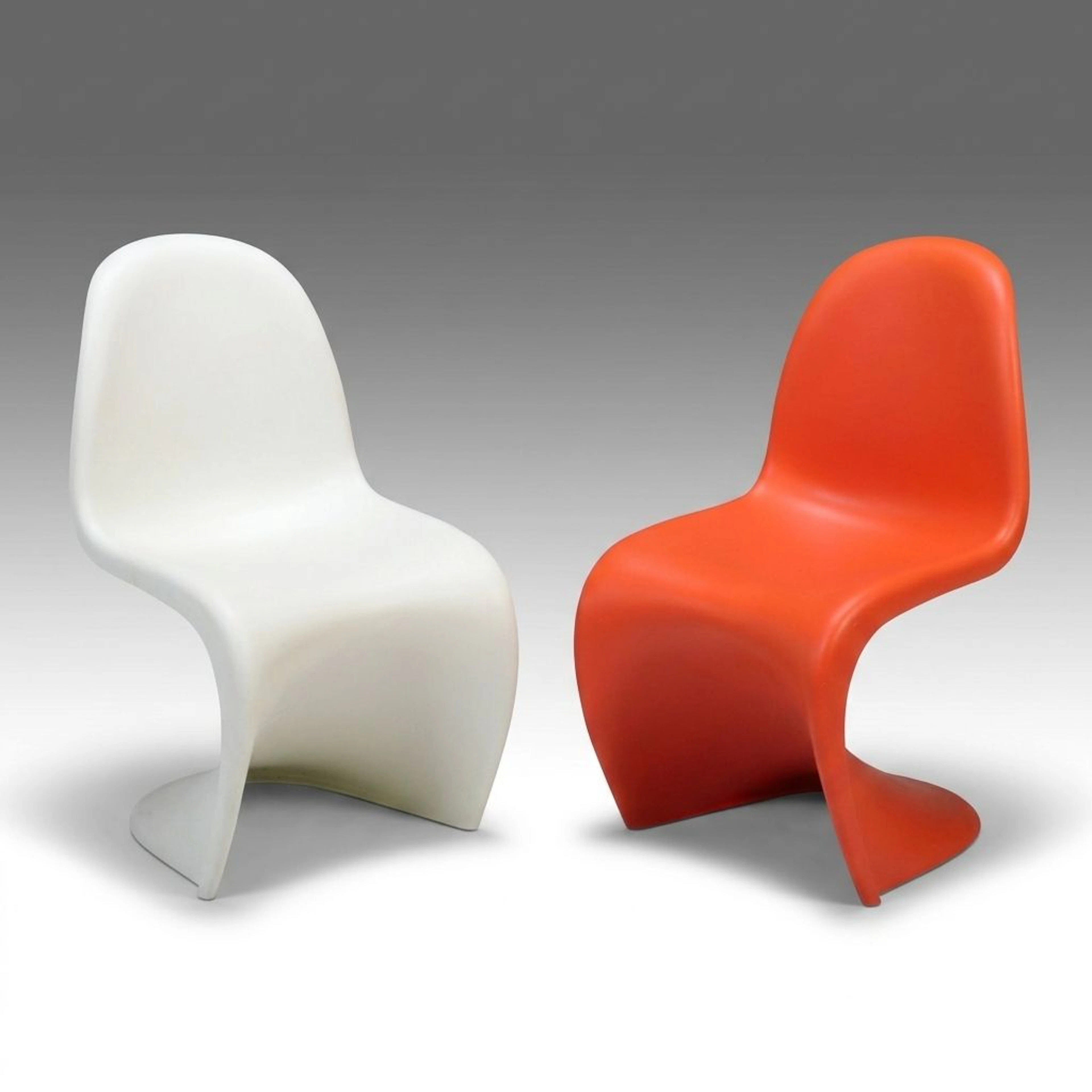 Pair of Verner Panton for Vitra "Panton" Molded Plastic Cantilever Chairs