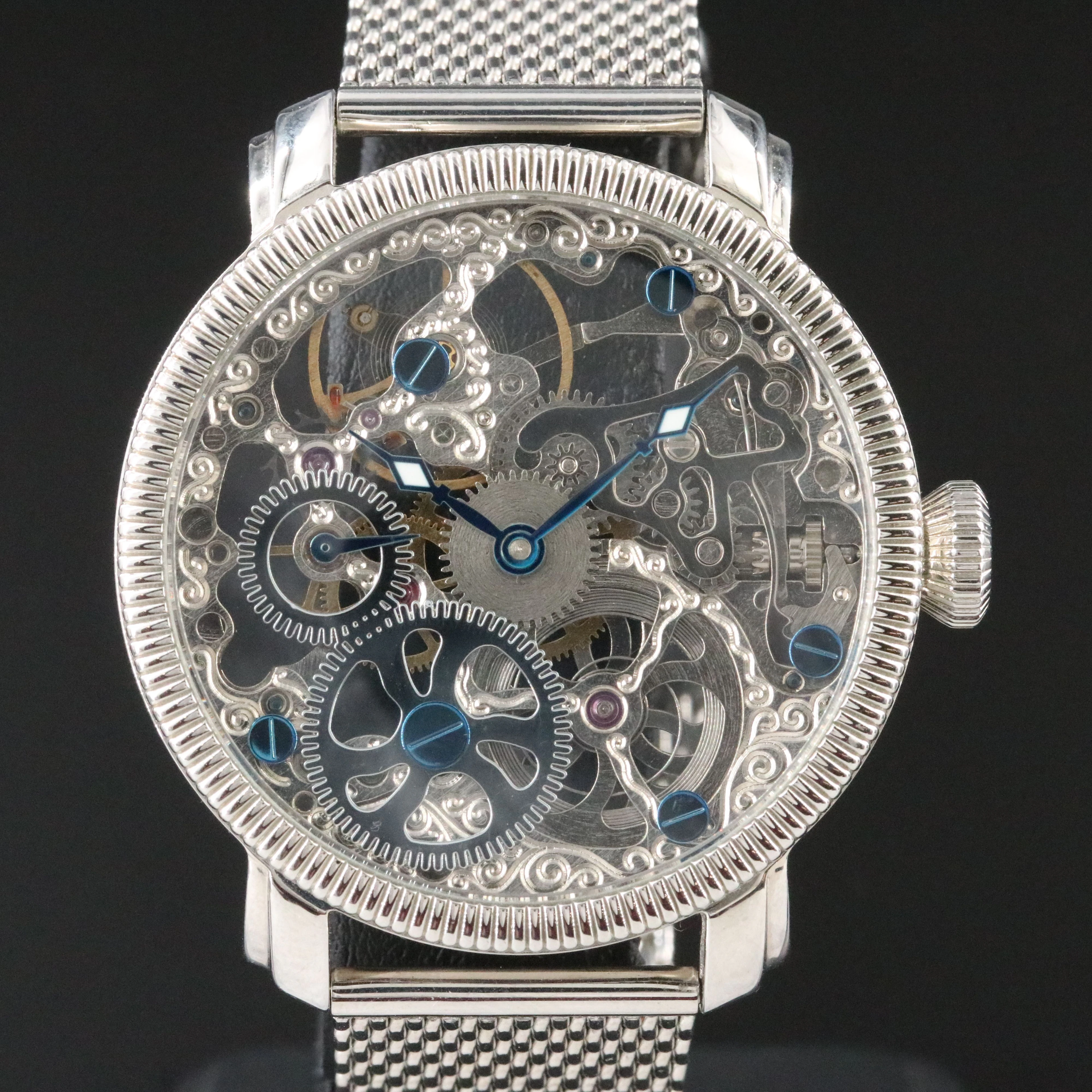 Akribos XXIV Skeletonized Hand Wound Watch