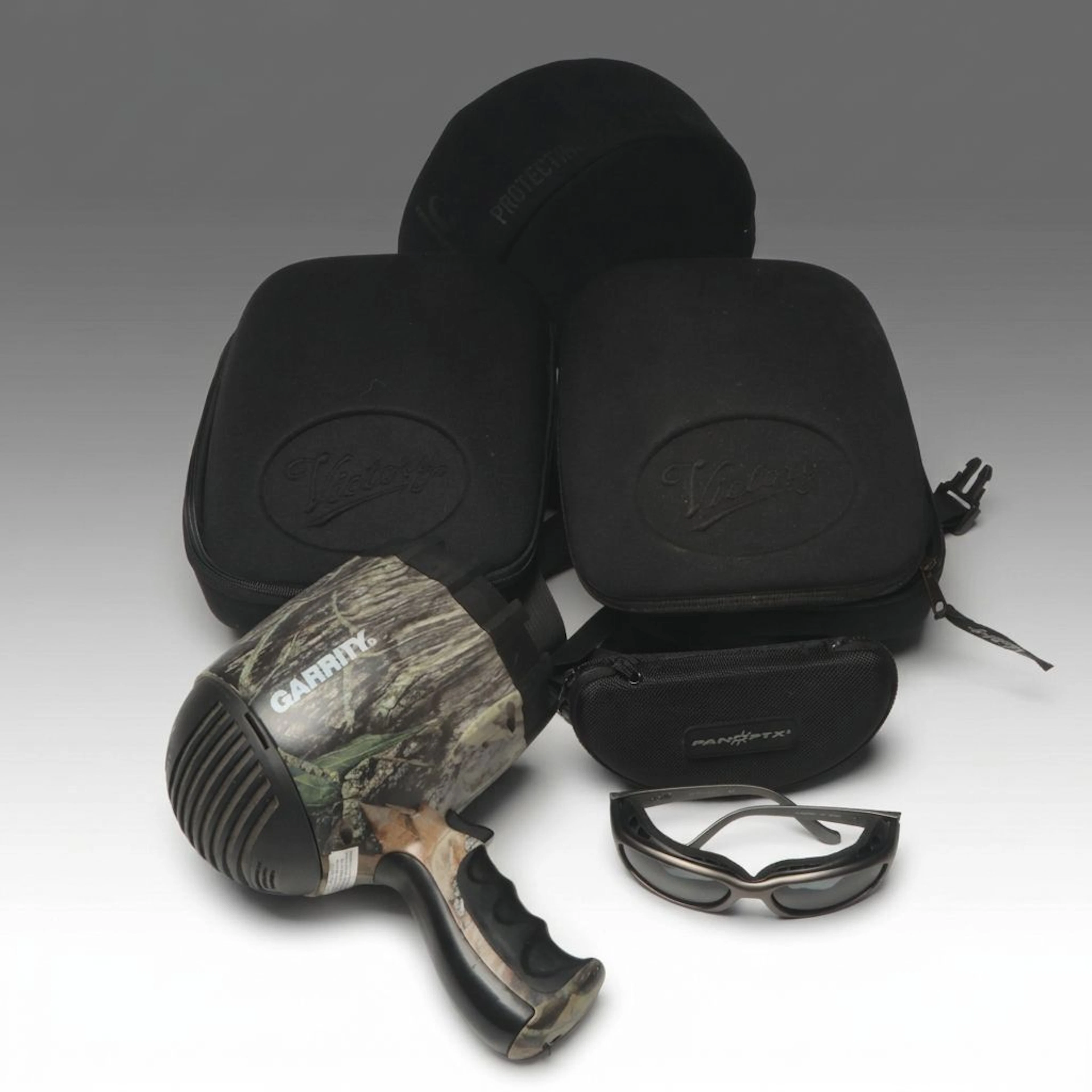 Victory Hat Travel Cases with Motorcycle Riding Gear and Flashlight