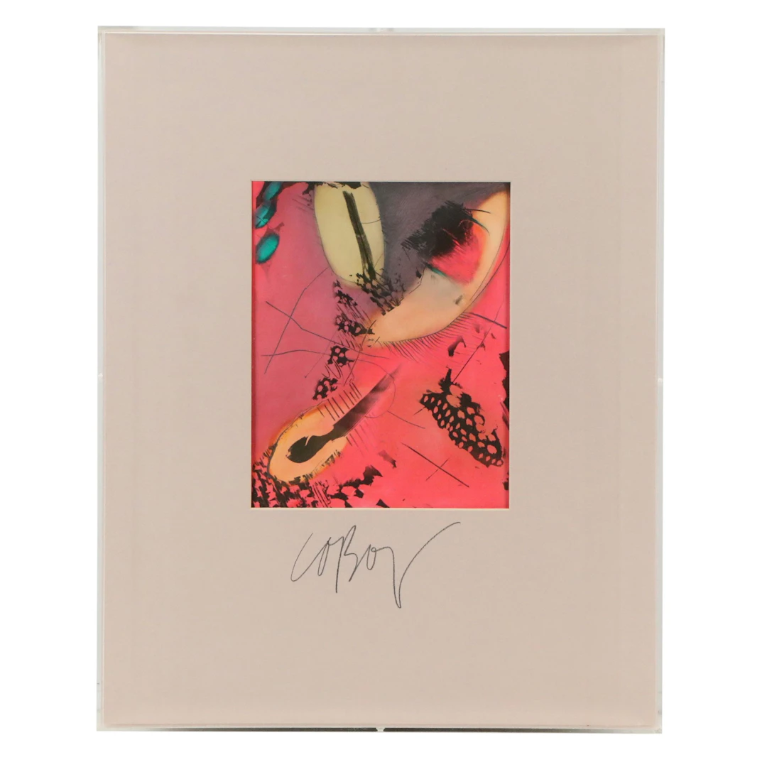 Carlos Cobos Biomorphic Monoprint, 21st Century