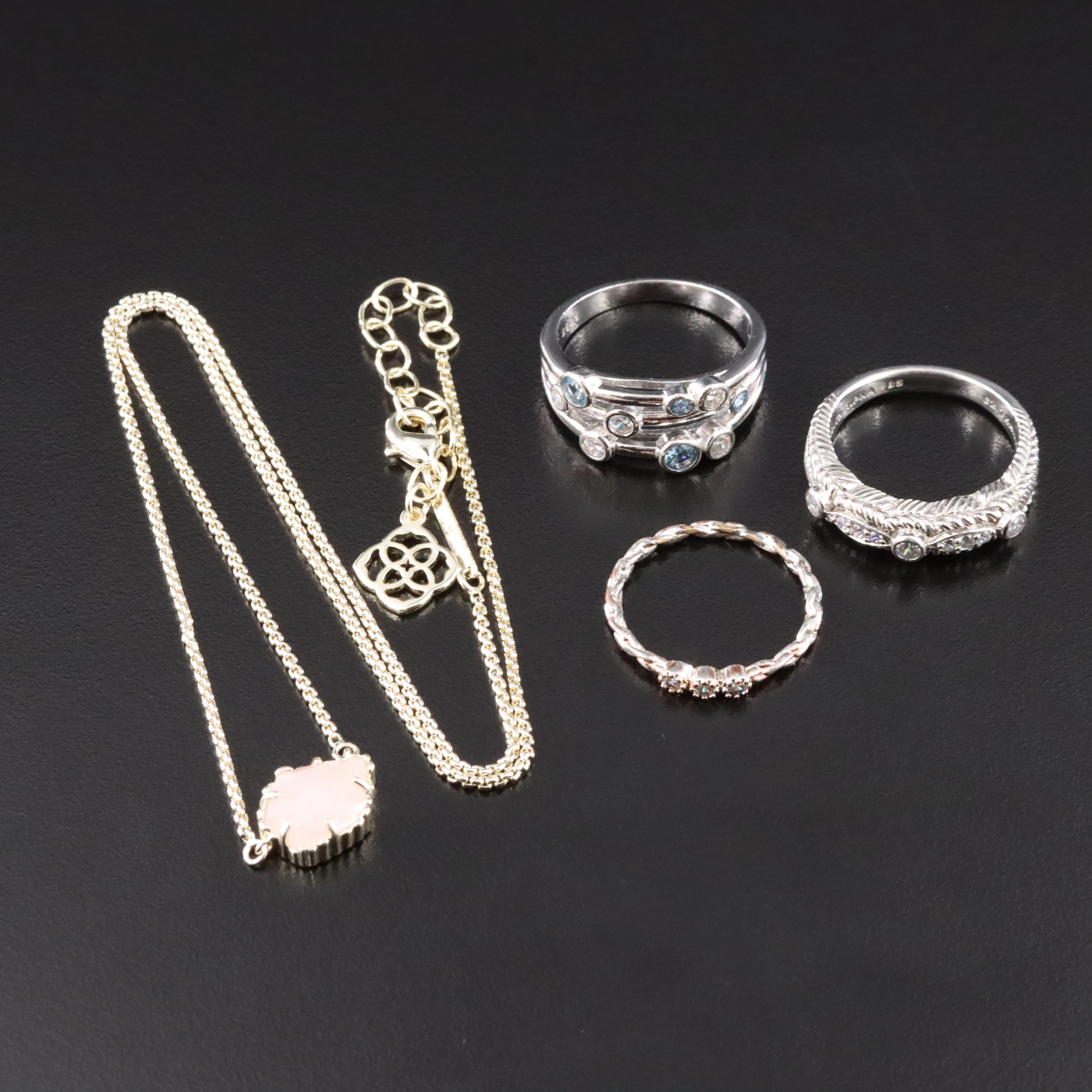 Kendra Scott & Judith Ripka Featured in Necklace & Rings with Rose