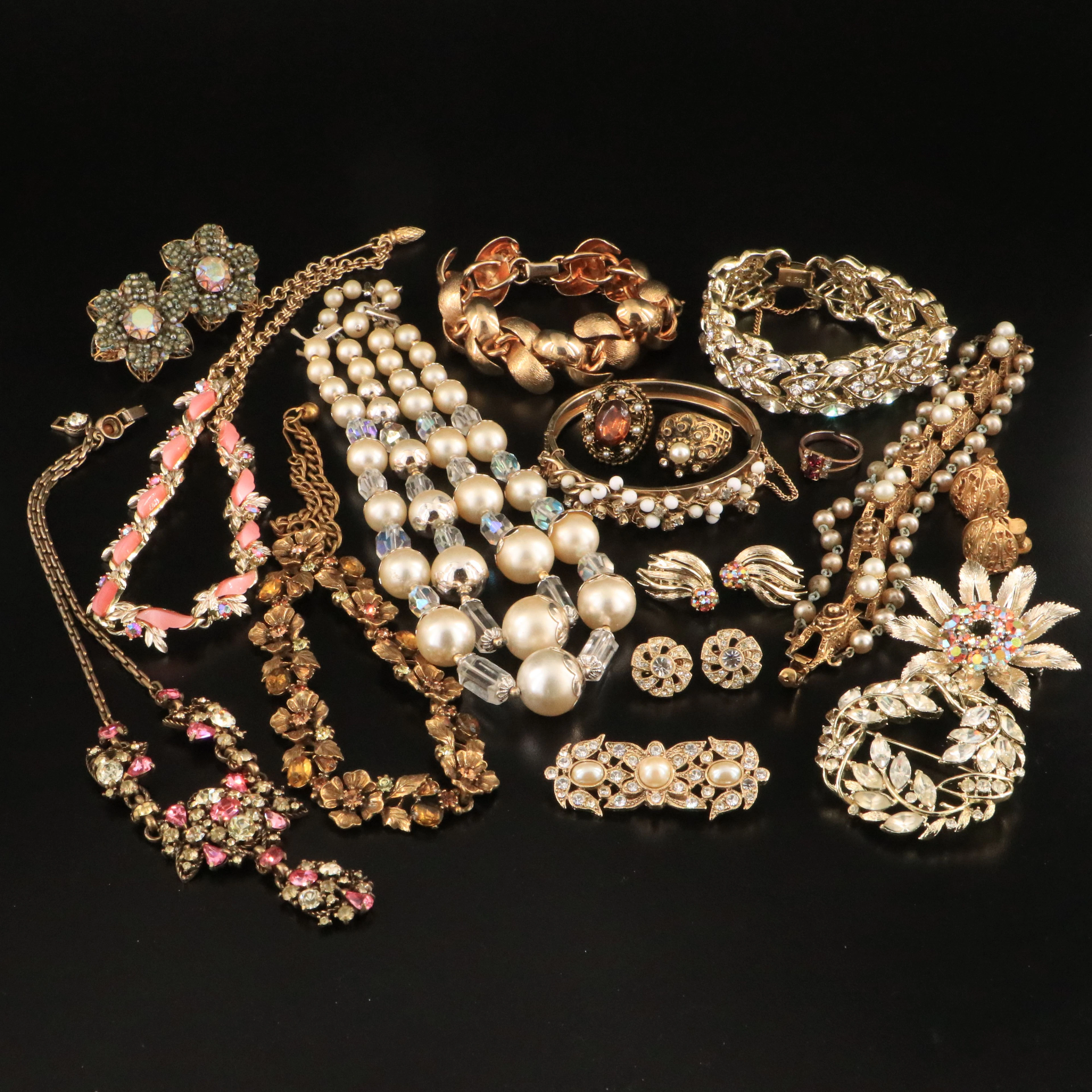 Hollycraft, Crystal, and Rhinestones Featured in Vintage Jewelry