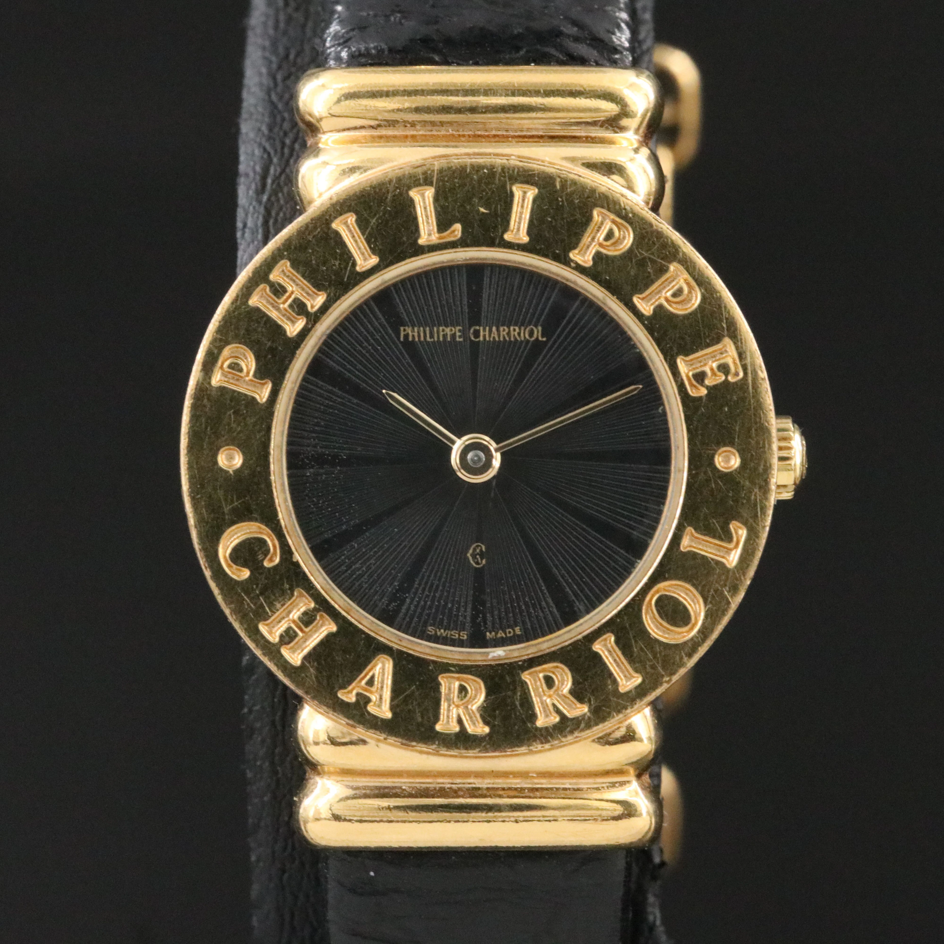 Philippe Charriol St. Tropez "Leather Cable" Swiss Quartz Watch
