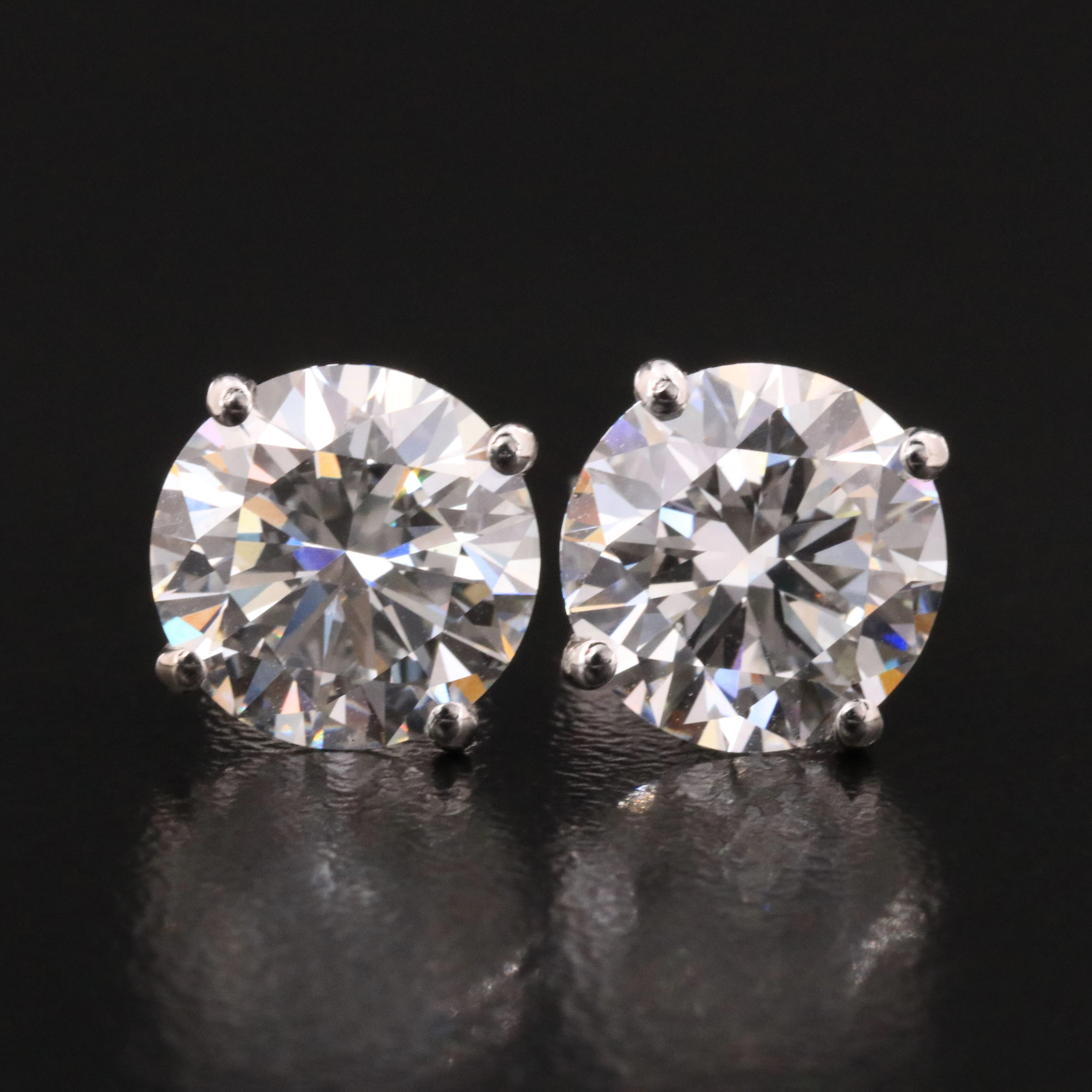 14K 5.02 CTW Lab Grown Diamond Stud Earrings with IGI Reports