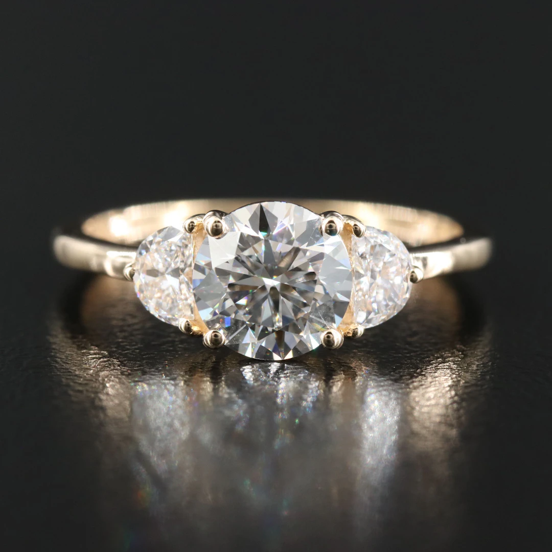 14K 1.50 CTW Lab Grown Diamond Ring with IGI Report
