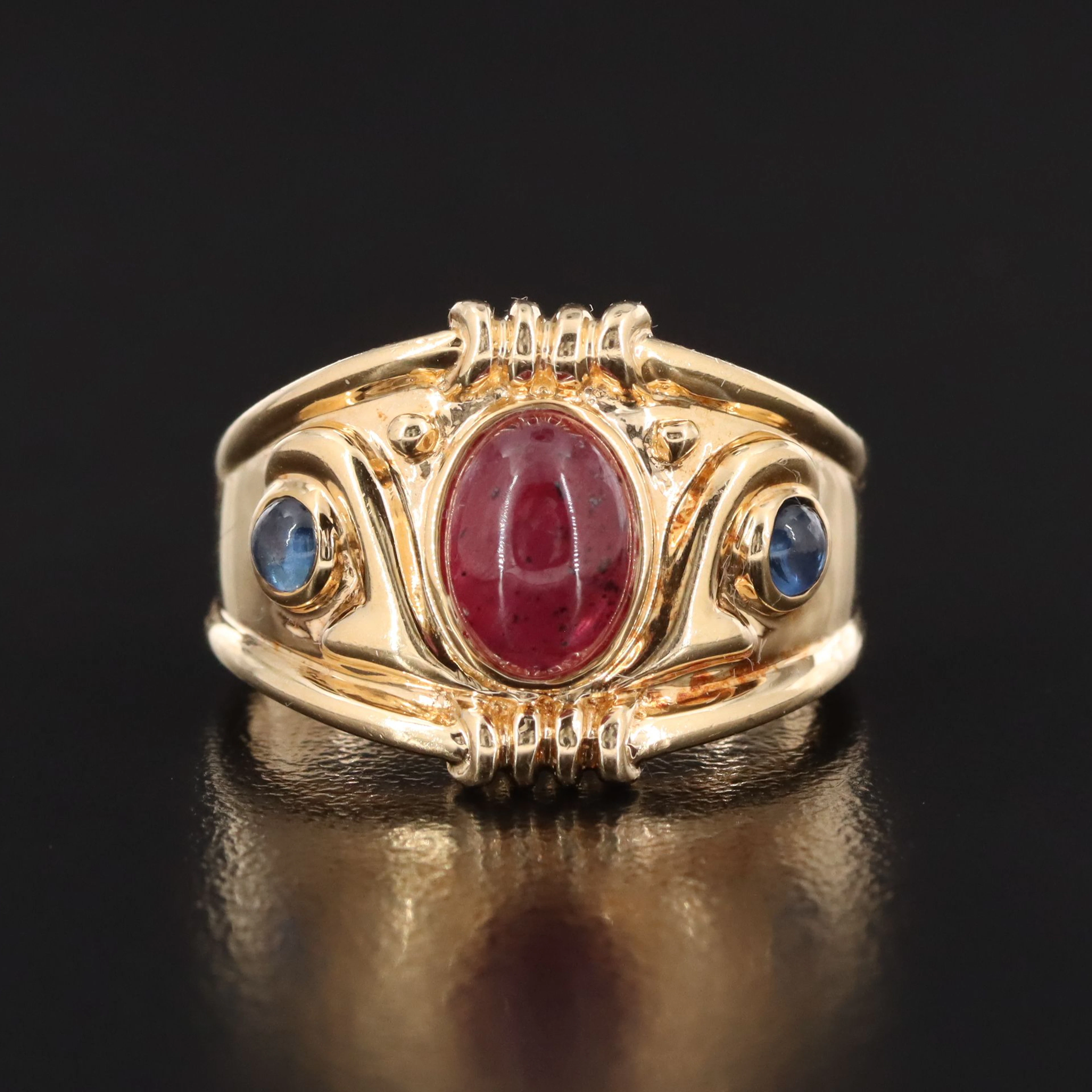 14K Ruby and Sapphire Ring