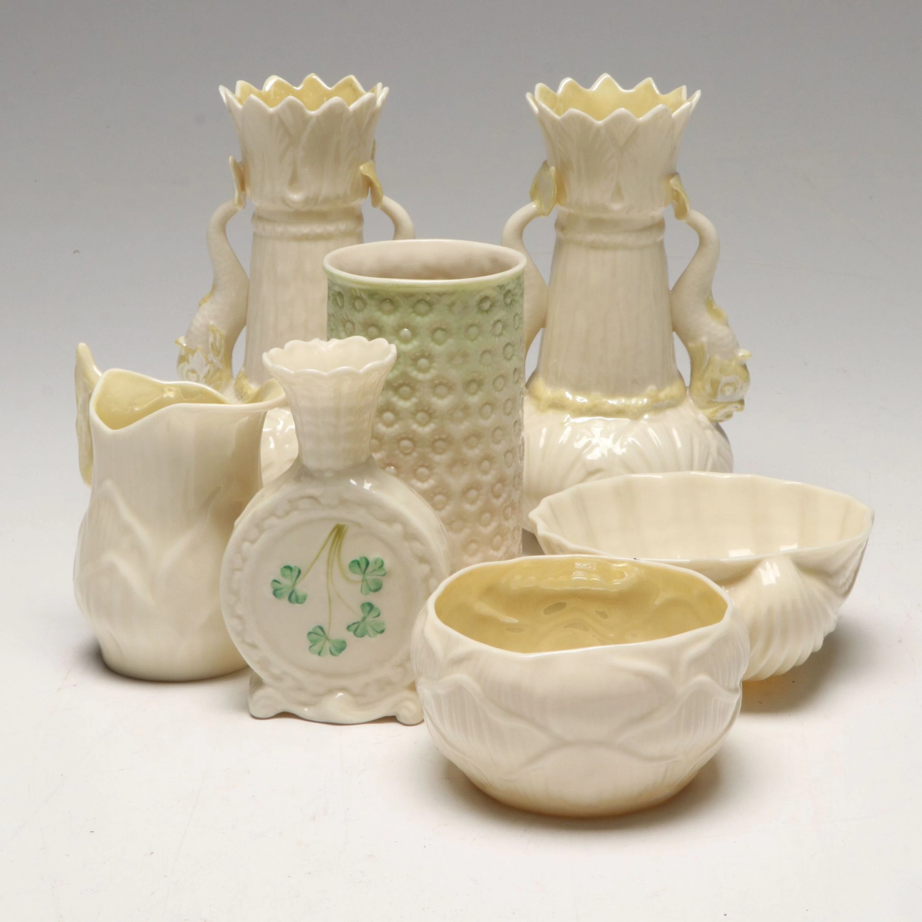 Belleek "Dolphin Spill Vase" and More Porcelain Table Accessories
