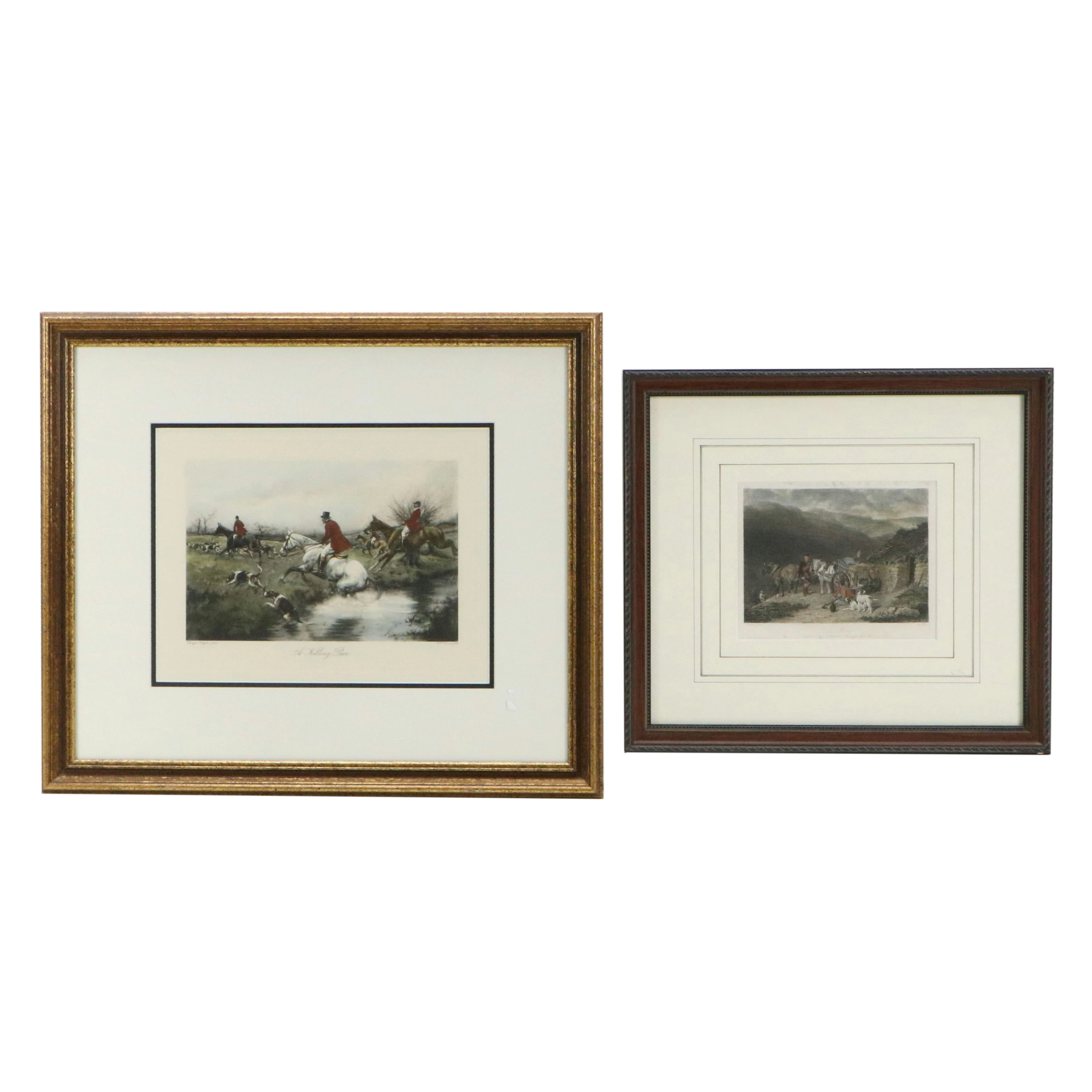 Equestrian and Animal Offset Lithographs After George Wright and Abraham Cooper