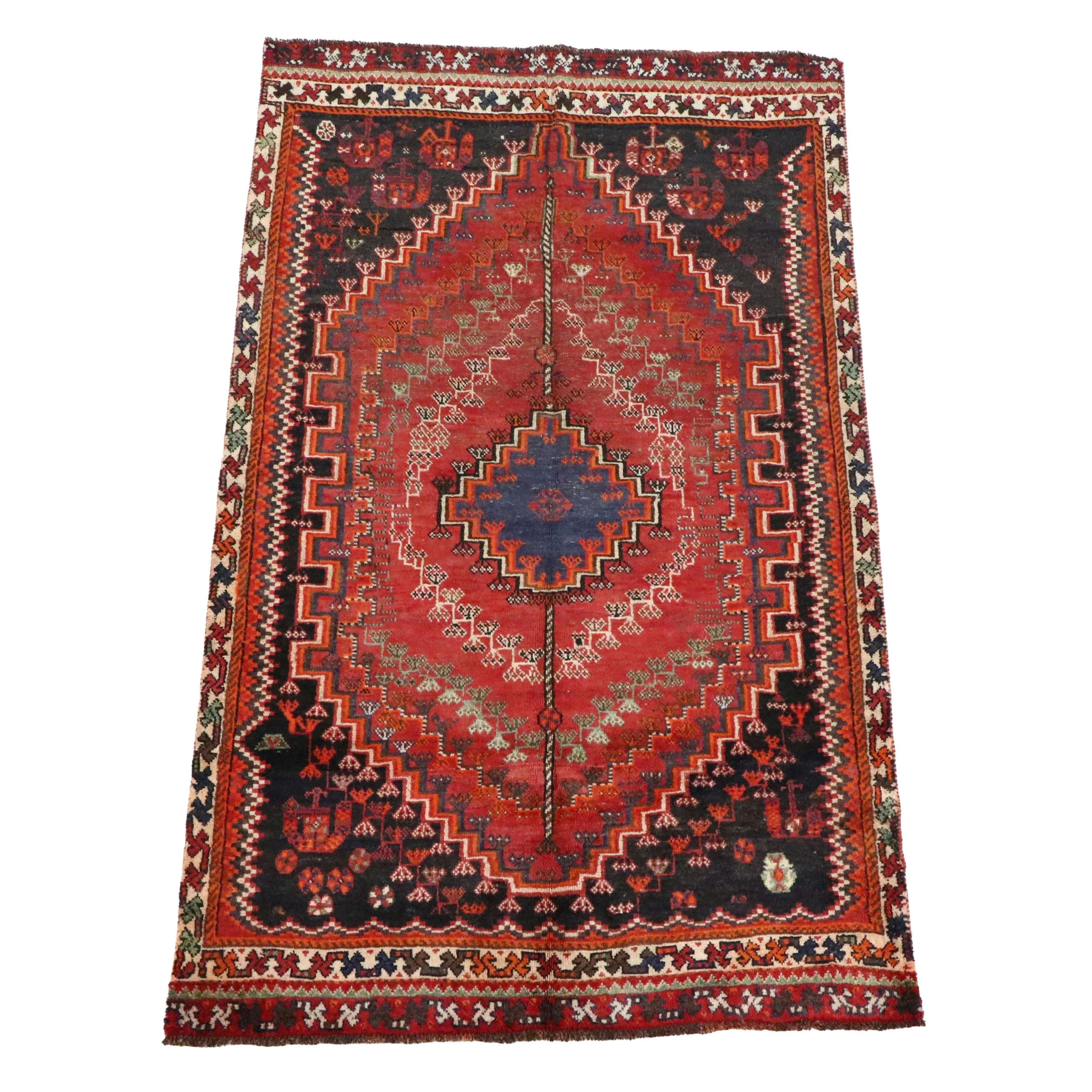 4'5 x 7'5 Hand-Knotted Persian Qashqai Area Rug