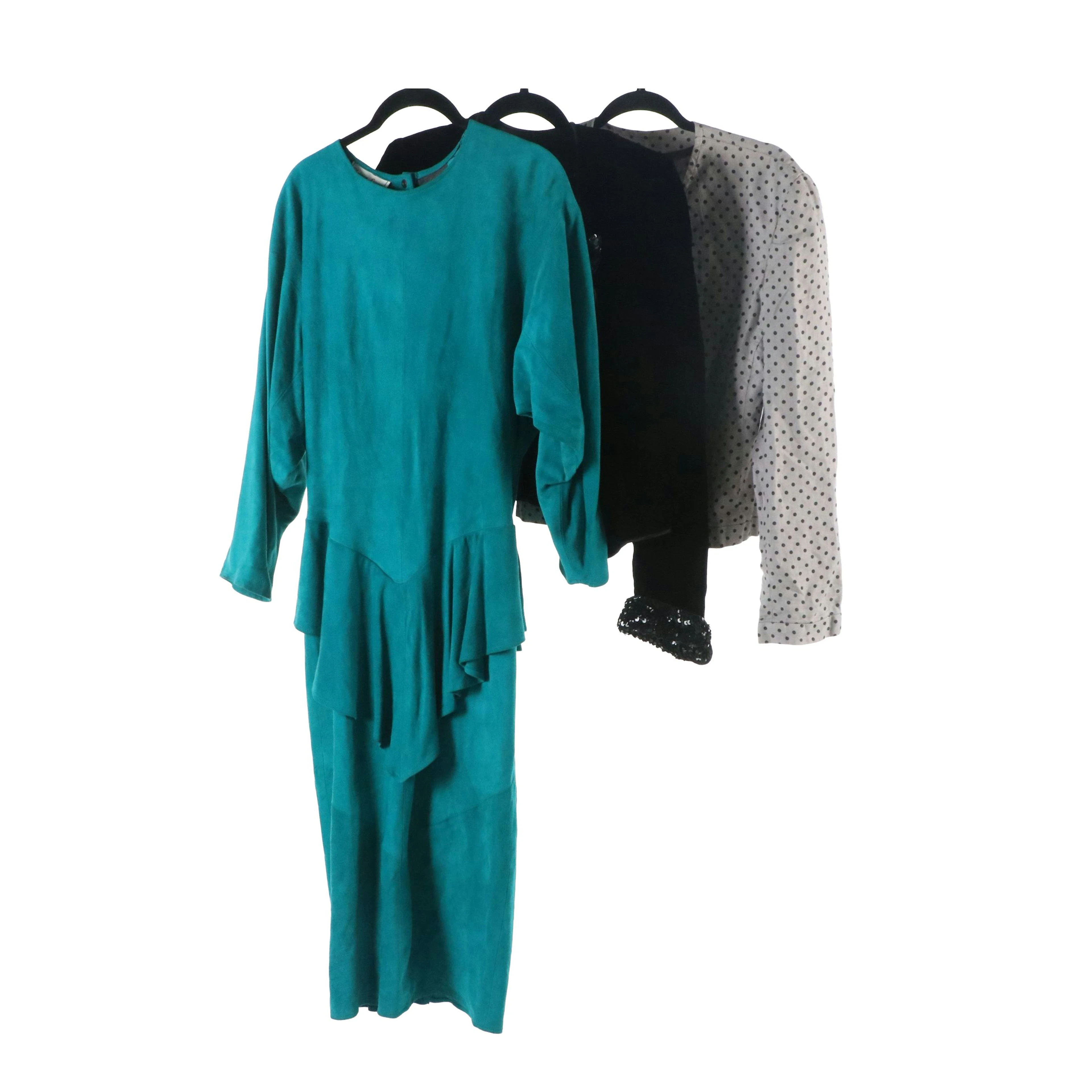 Giorgio Armani Polka-Dot Button Front Jacket With Christian Lauren Dress & More