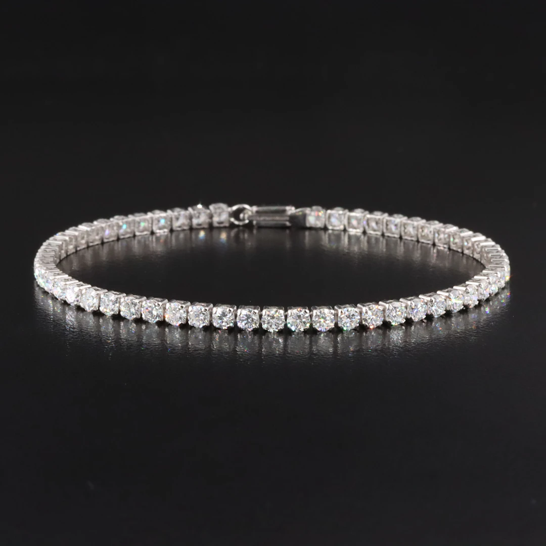 14K 5.01 CTW Lab Grown Diamond Line Bracelet with IGI Report