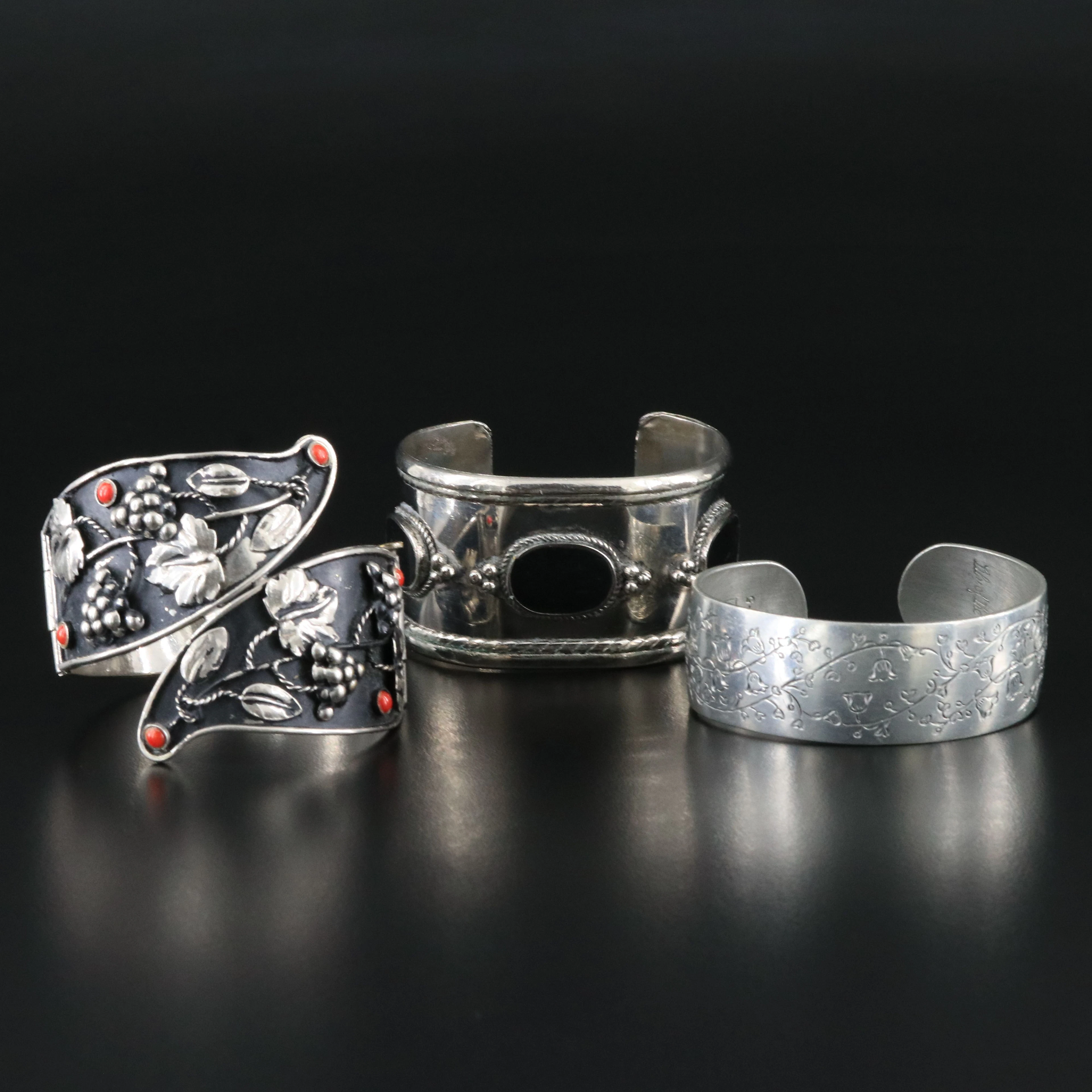 Kirk Pewter Lily of the Valley Cuff Featured in Bracelet Collection