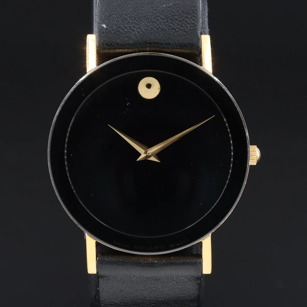 Movado Museum Black Dial Swiss Quartz Watch # 88.C6.882.2