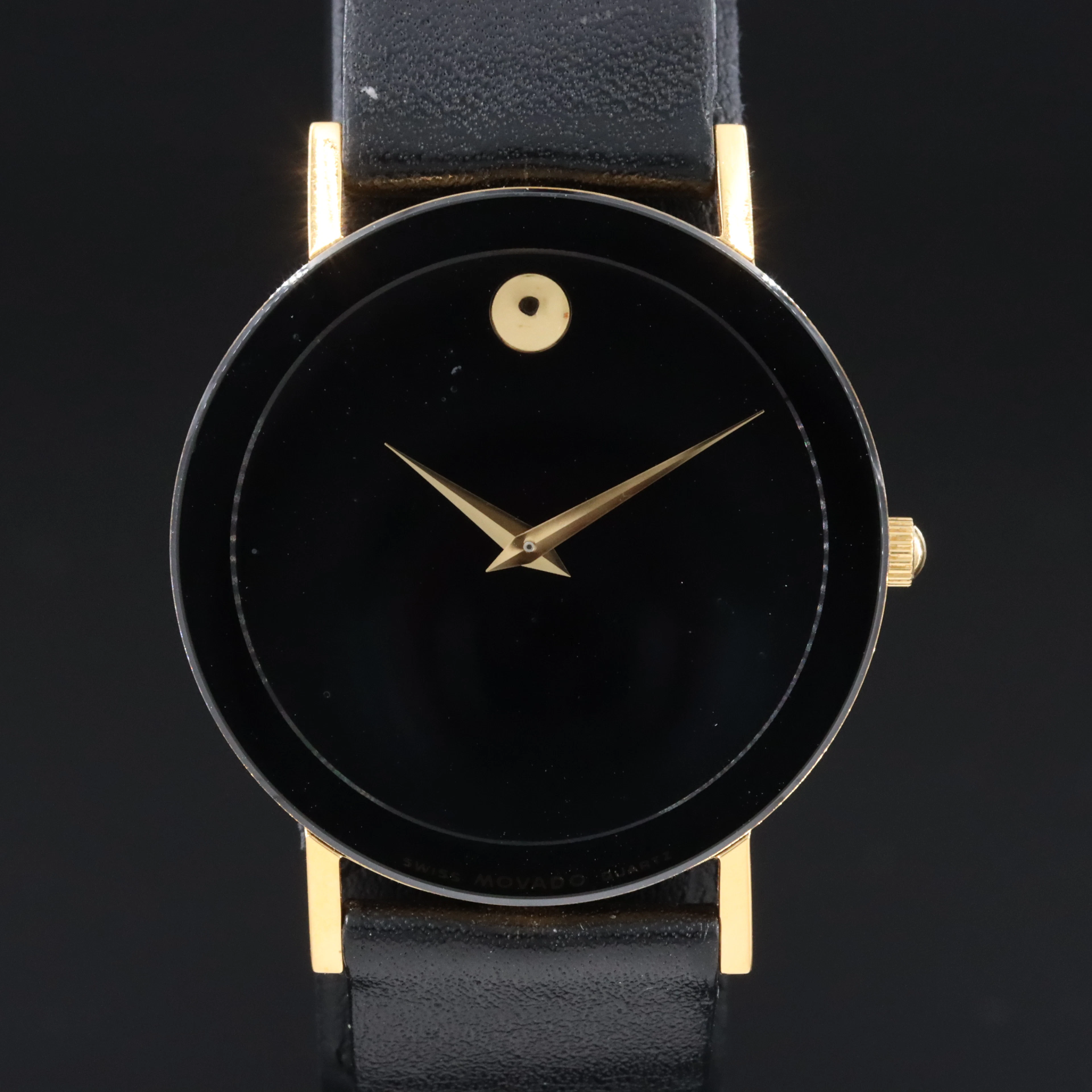Movado Museum Black Dial Swiss Quartz Watch # 88.C6.882.2