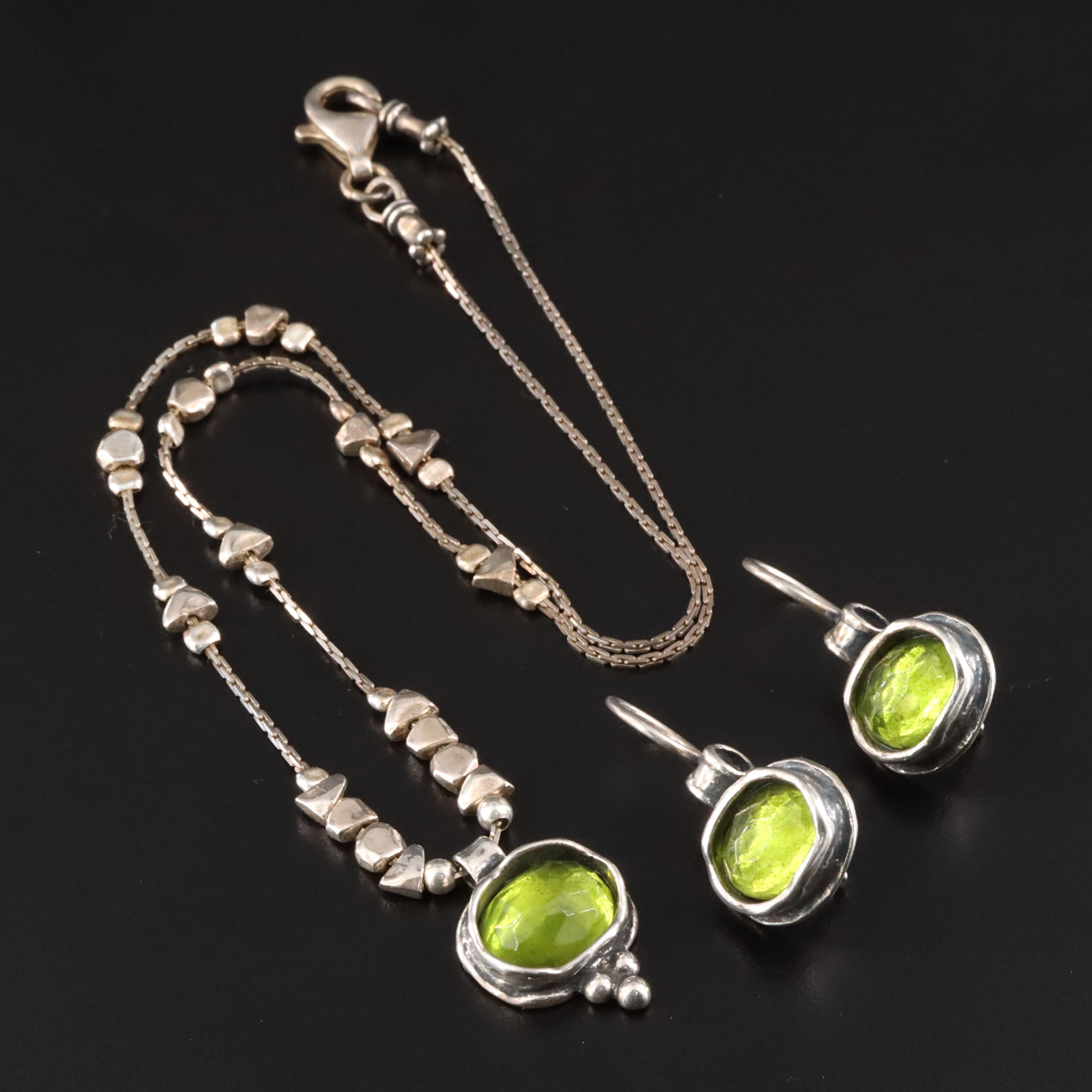 Silpada Sterling & Glass Bead Necklace & Earrings Set