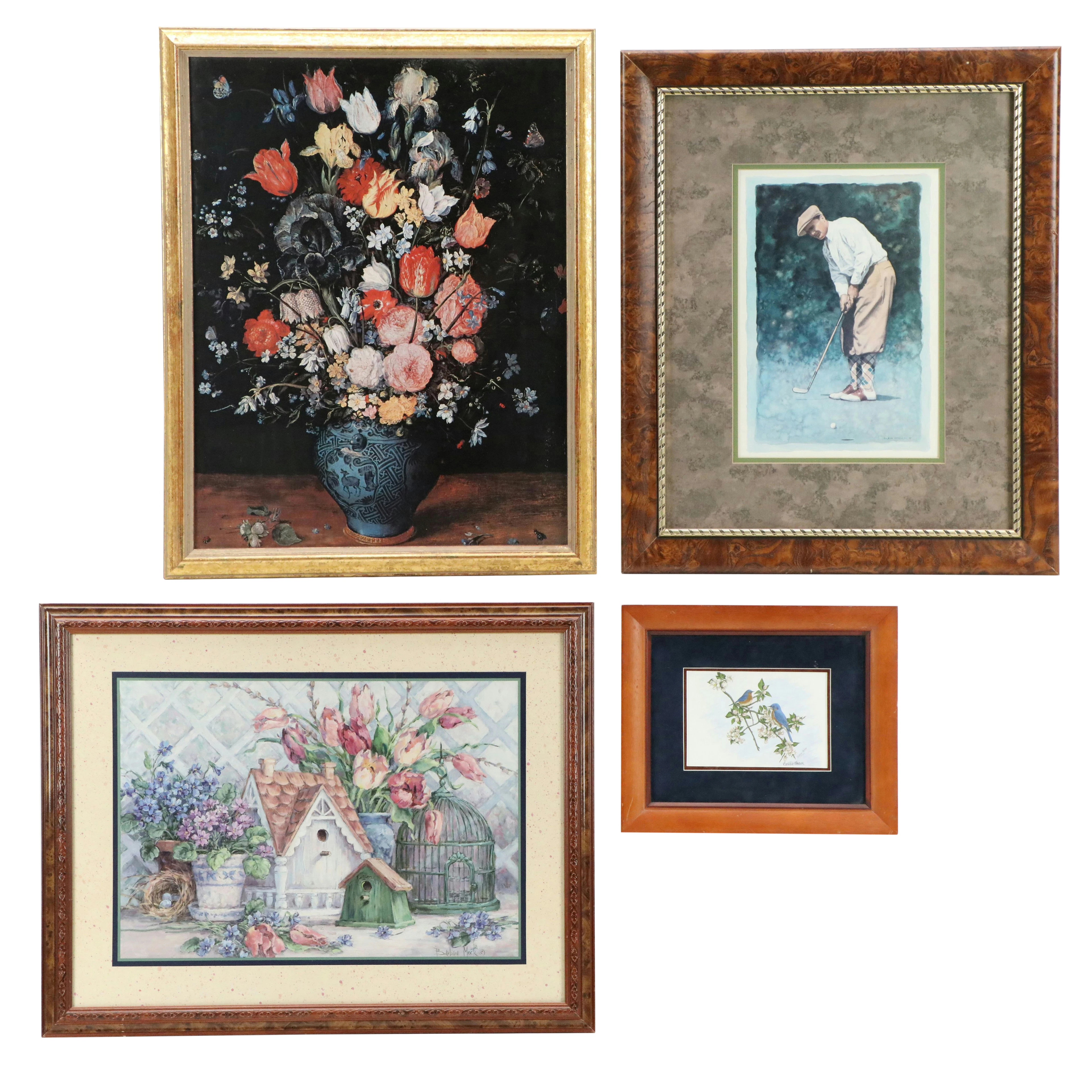Four Offset Lithographs Including After Jan Brueghel the Elder