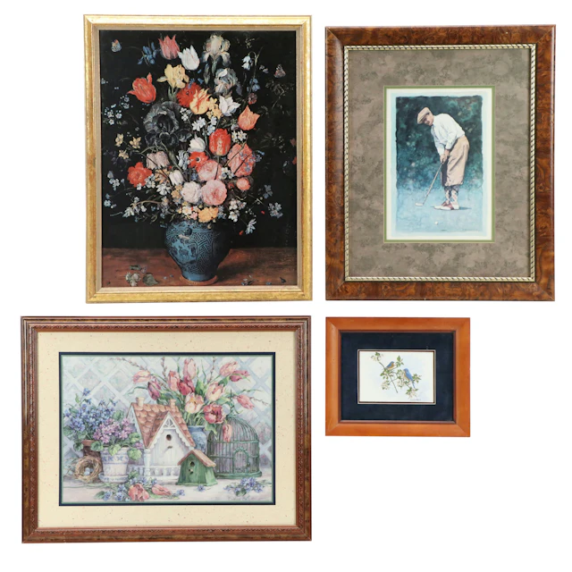 Four Offset Lithographs Including After Jan Brueghel the Elder