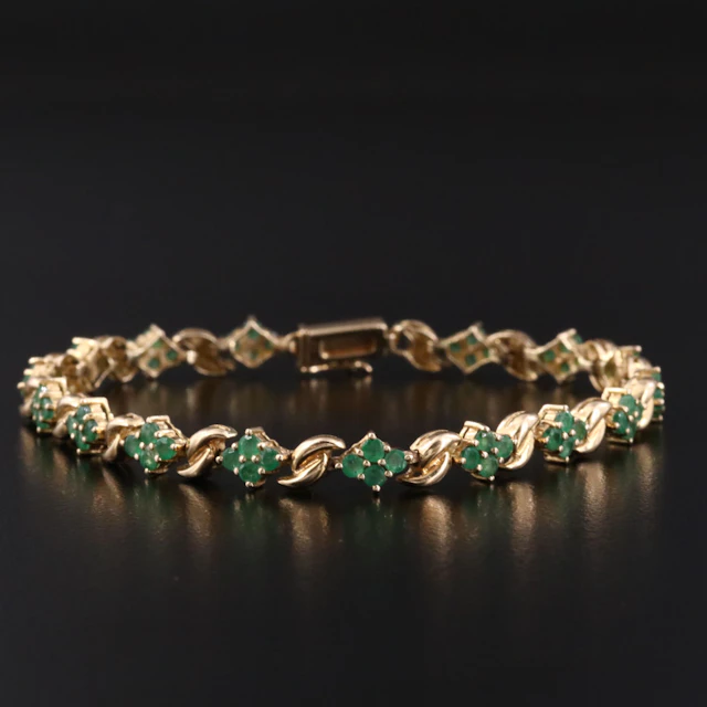 14K Emerald Bracelet