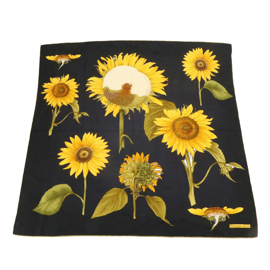 Tiffany & Co. "Blooming Sunflowers" Scarf in Silk Twill