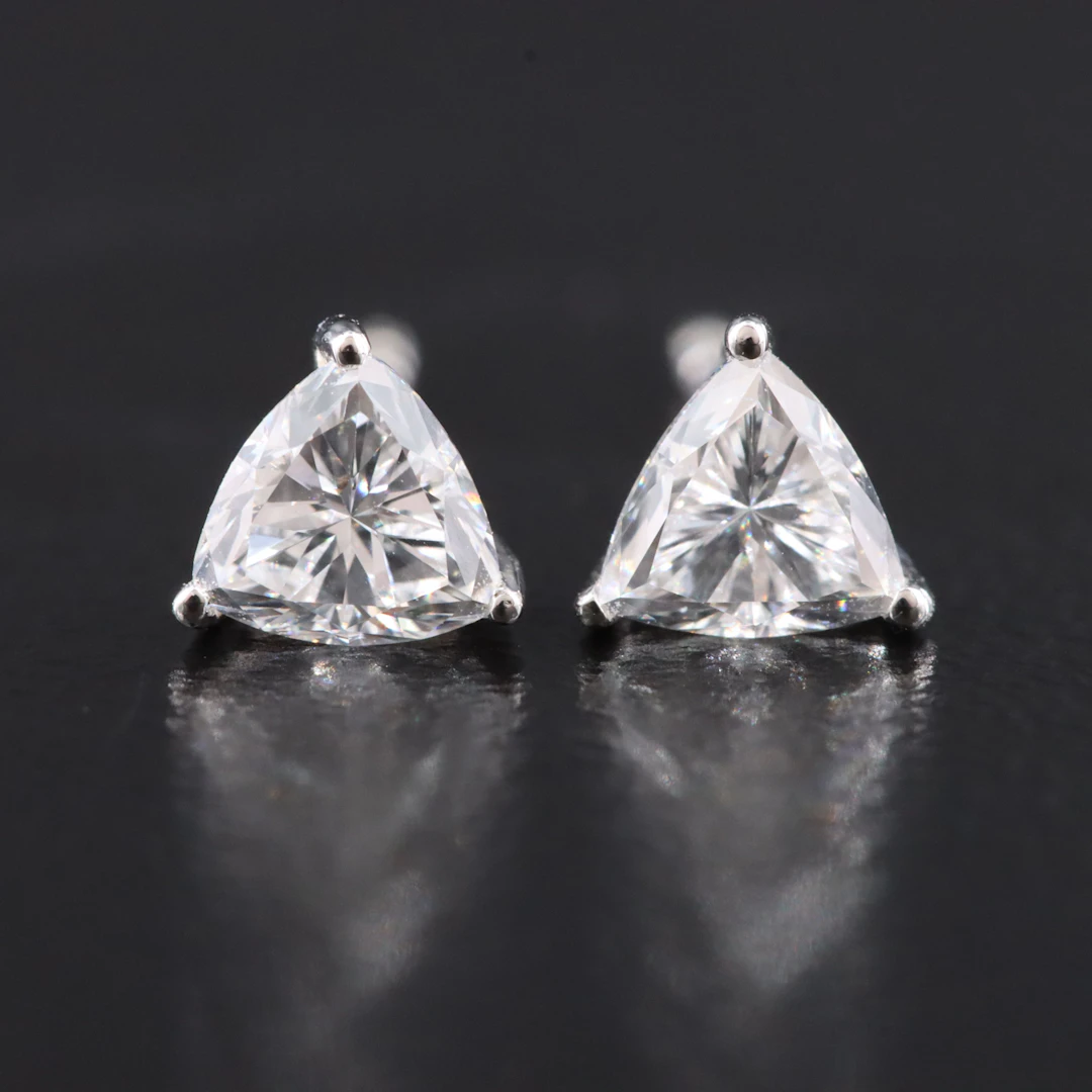 18K 0.30 CTW Lab Grown Diamond Solitaire Earrings