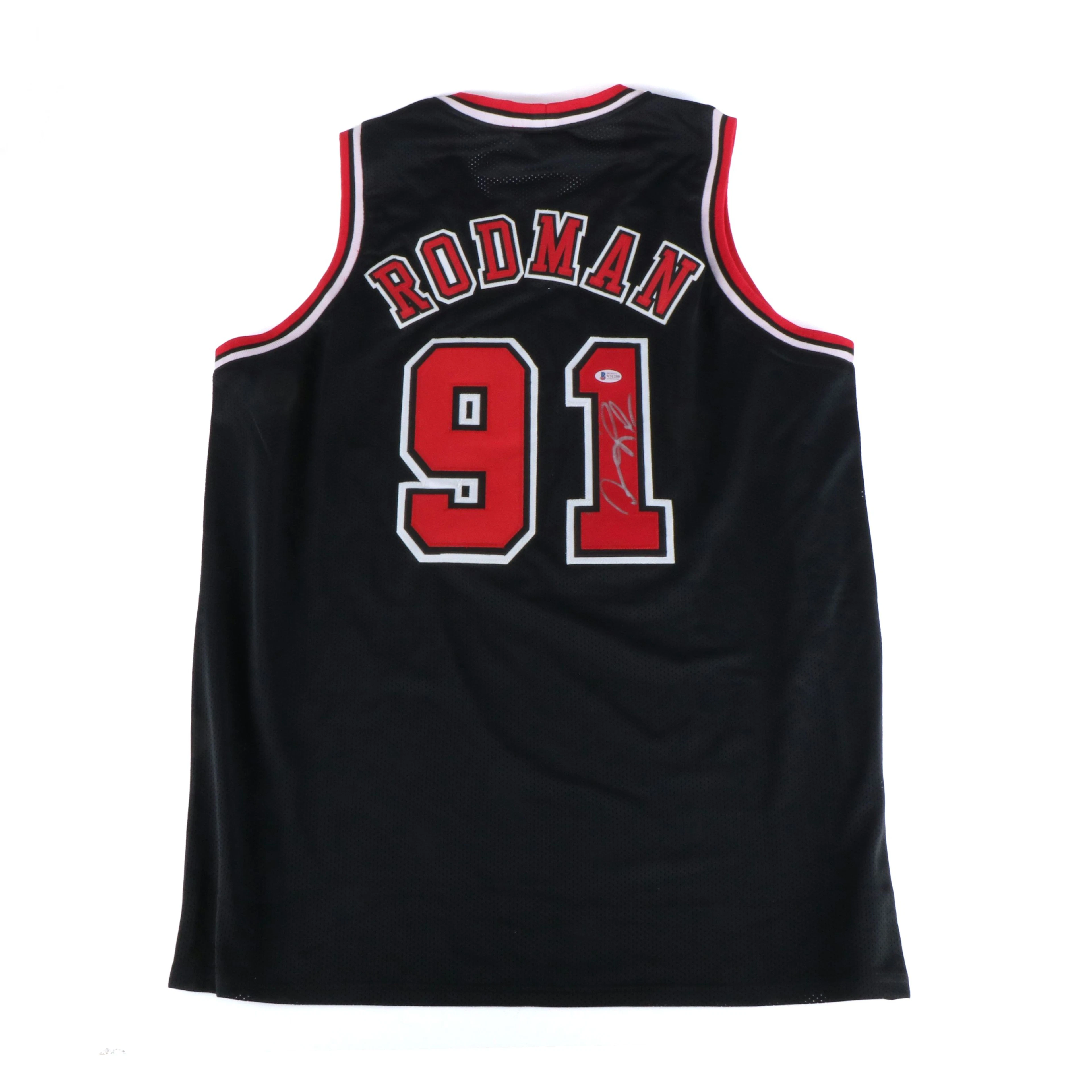 Dennis Rodman Signed Chicago Bulls Basketball Jersey, Beckett
